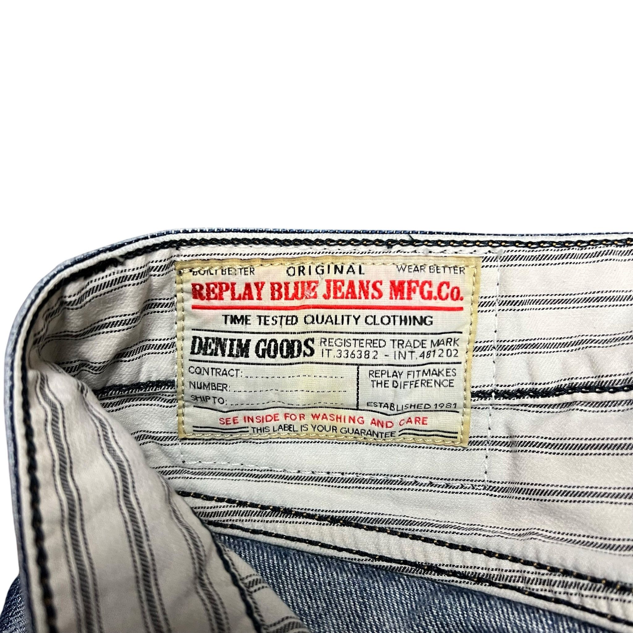 Replay Replay Waitom Faded & Distressed Denim Jeans - 33” Size US 33 - 4 Thumbnail