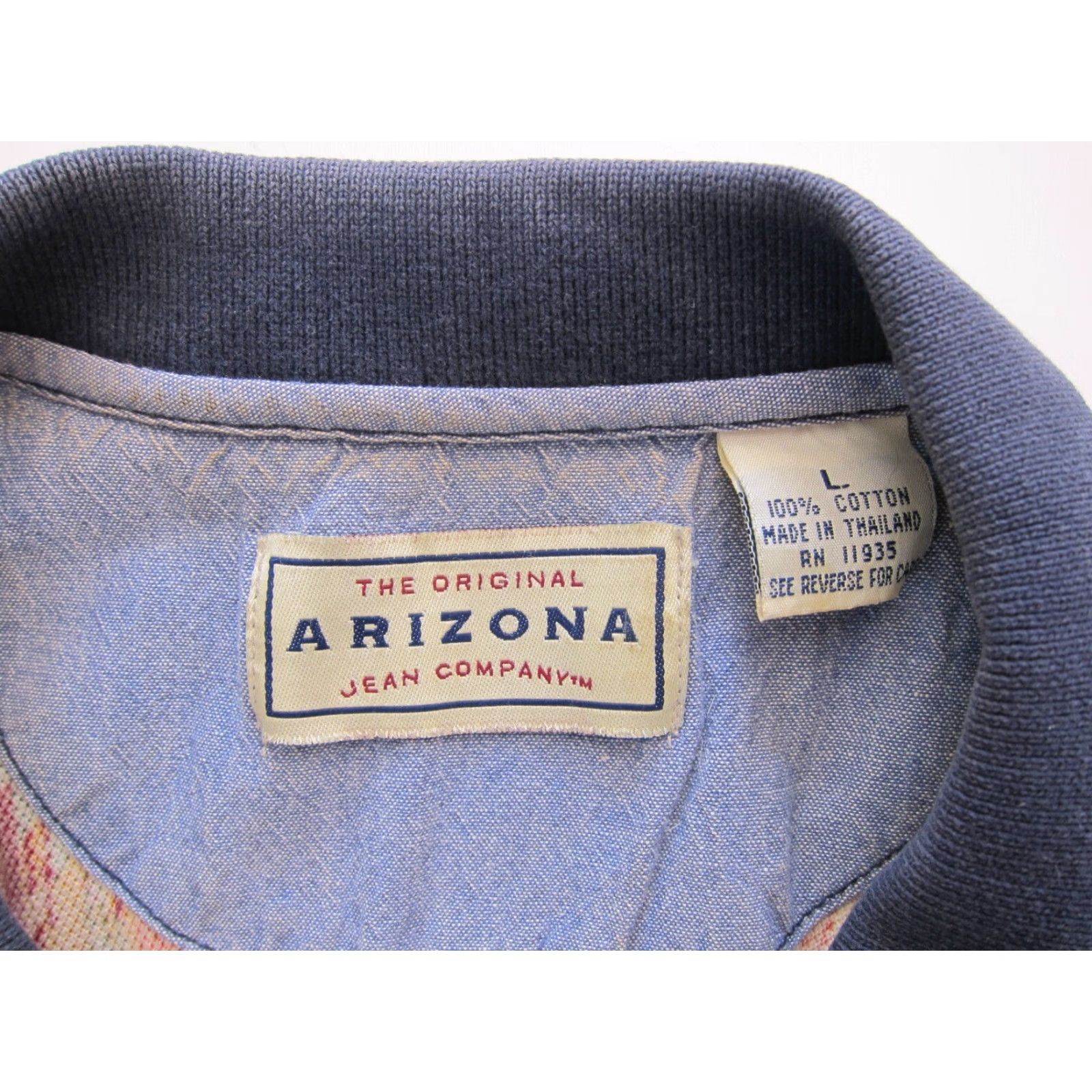 Vintage VINTAGE AriZona Polo Shirt Men L Collared Aztec 100% Cotton Orange Green Blue Shirt Size US L / EU 52-54 / 3 - 4 Thumbnail