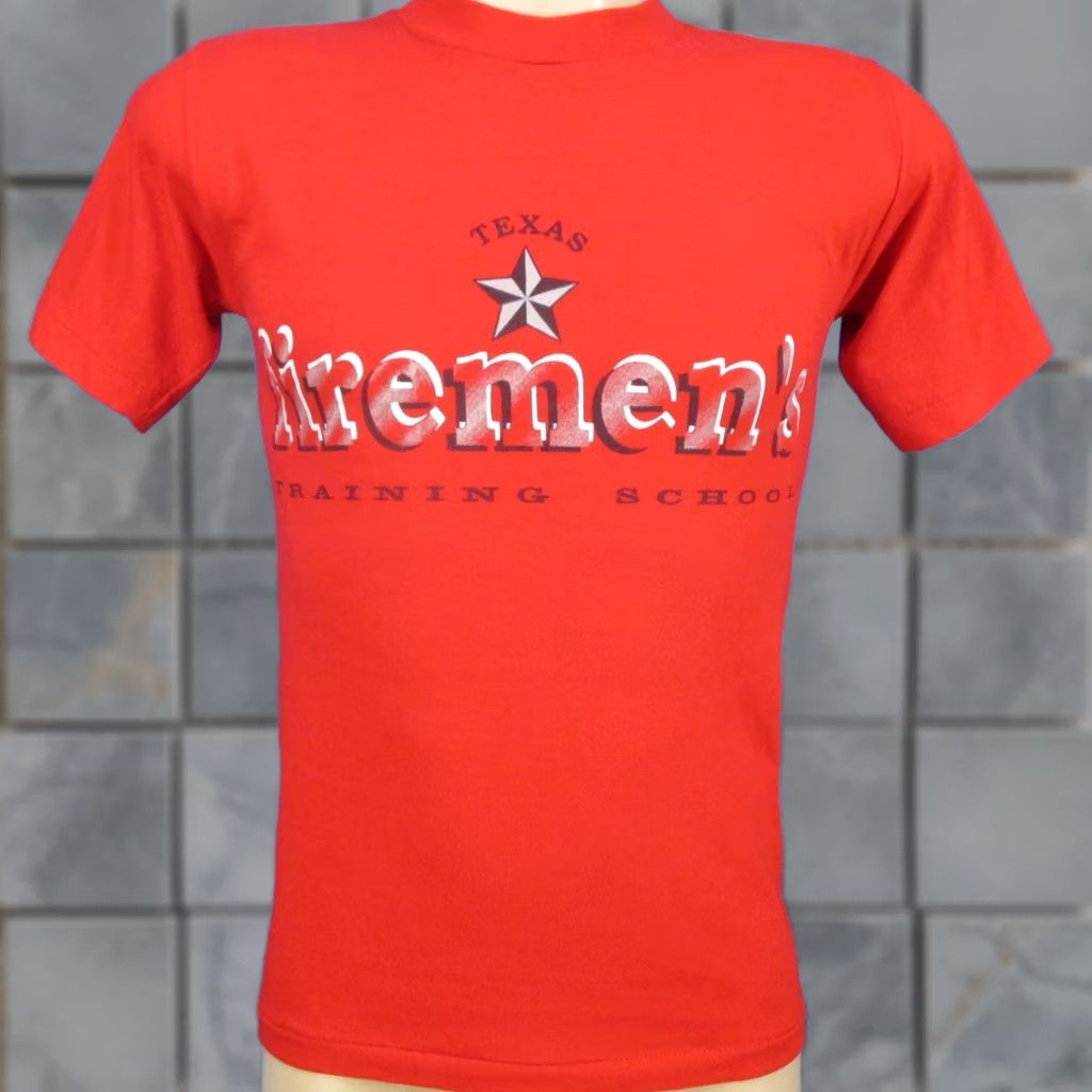 Vintage VINTAGE TEXAS FIREMEN TRAINING SCHOOL T-Shirt XXS fire fighter 80s Size US XS / EU 42 / 0 - 1 Thumbnail