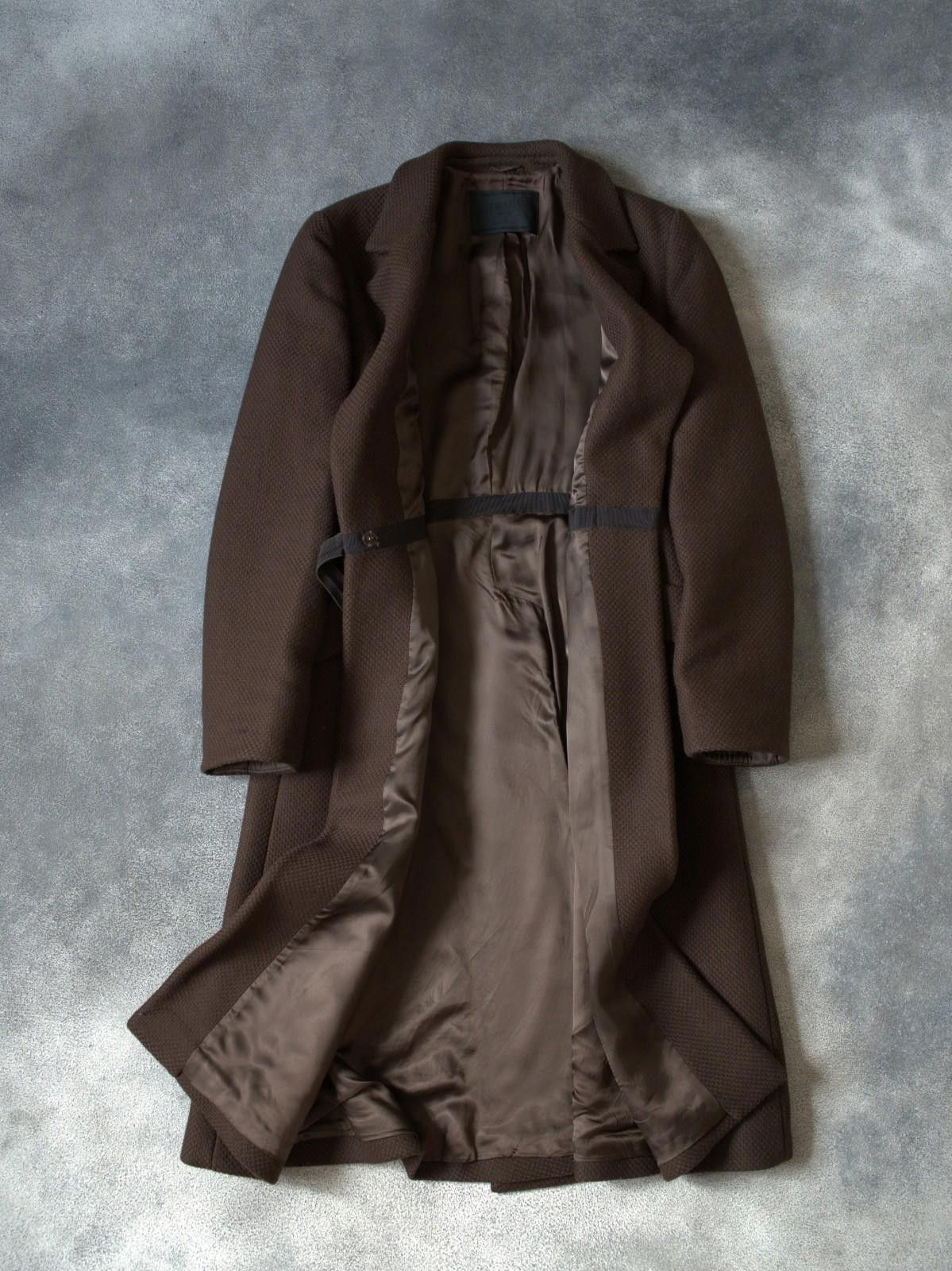 Prada F/W 2000 Prada RUNWAY Chocholate Wool Laces Bow Coat Size M / US 6-8 / IT 42-44 - 11 Thumbnail