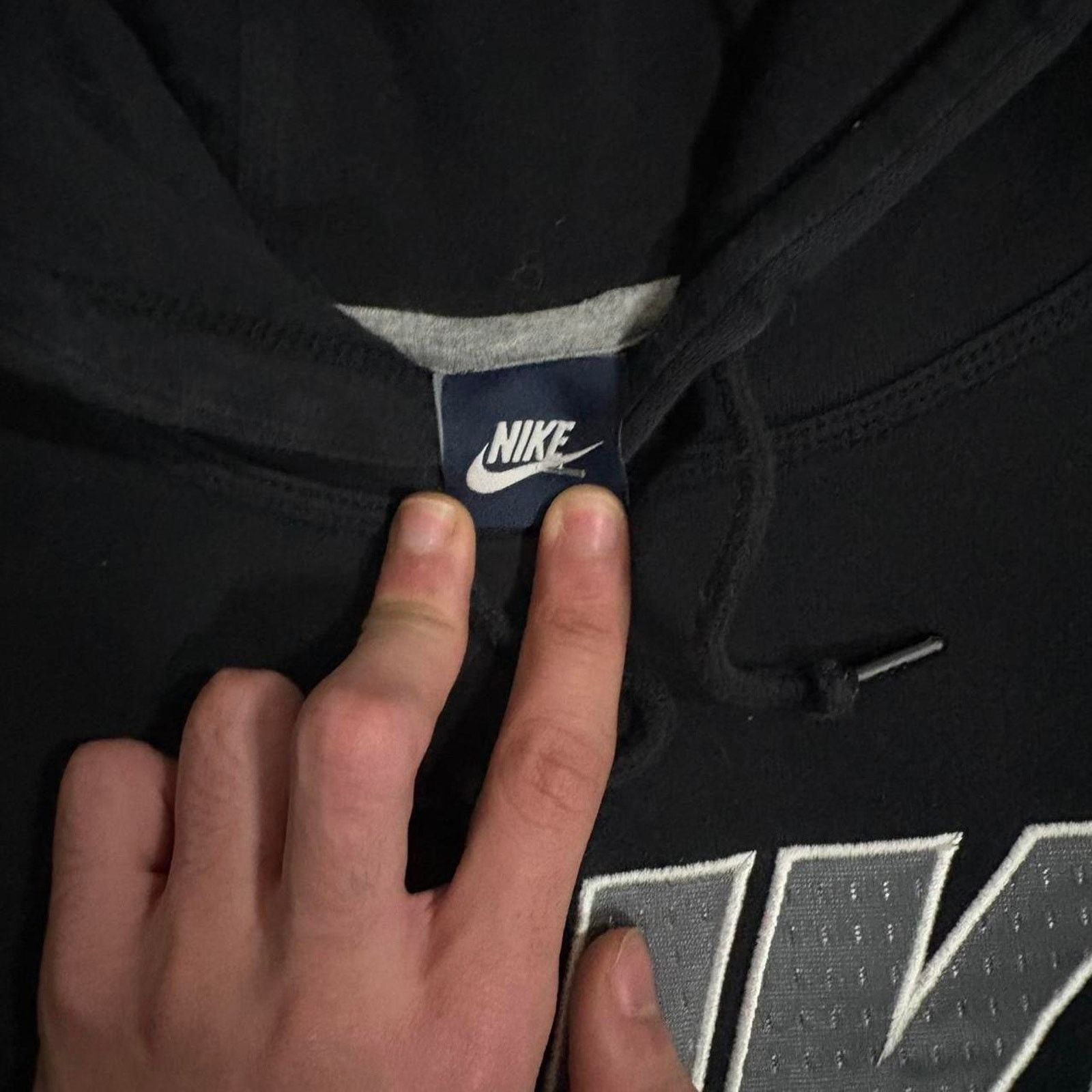 Nike Vintage black nike spellout hoodie xl 2000’s Size US XL / EU 56 / 4 - 3 Thumbnail
