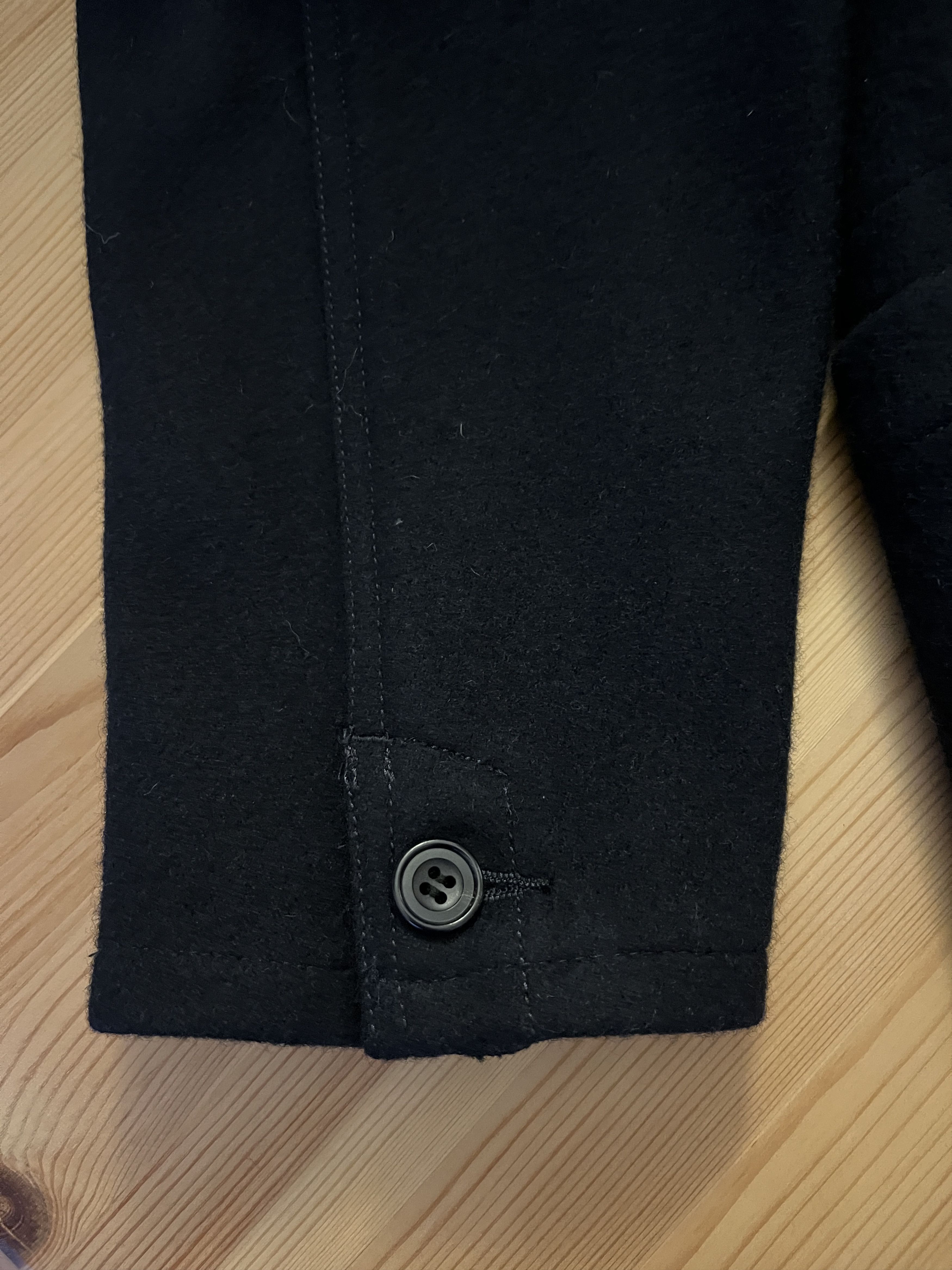 Sage De Cret Sage de Cret navy Mandarin collar wool jacket, S Size 36R - 4 Thumbnail