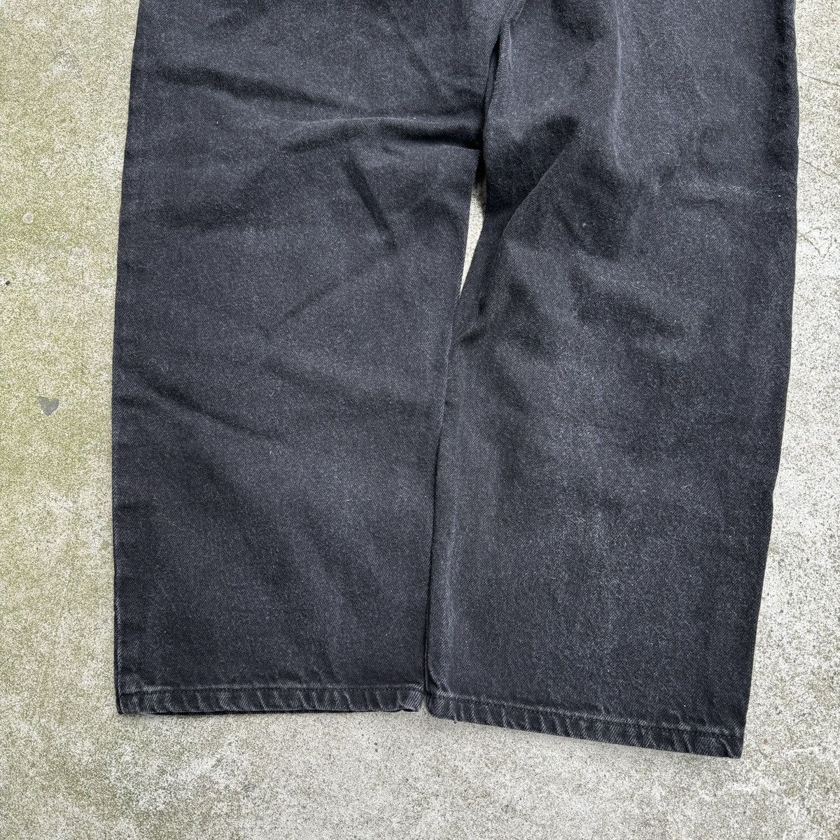 Vintage Y2K Baggy Wide Leg Black Denim Skater Jeans Size 34" / US 12 / IT 48 - 8 Thumbnail