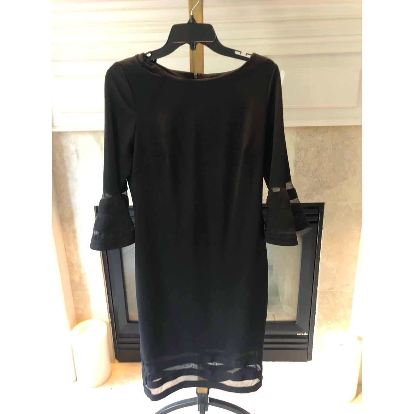 Calvin Klein Calvin Klein Women’s Elegant Black Flare Sleeve Striped Mesh Size M / US 6-8 / IT 42-44 - 1 Thumbnail