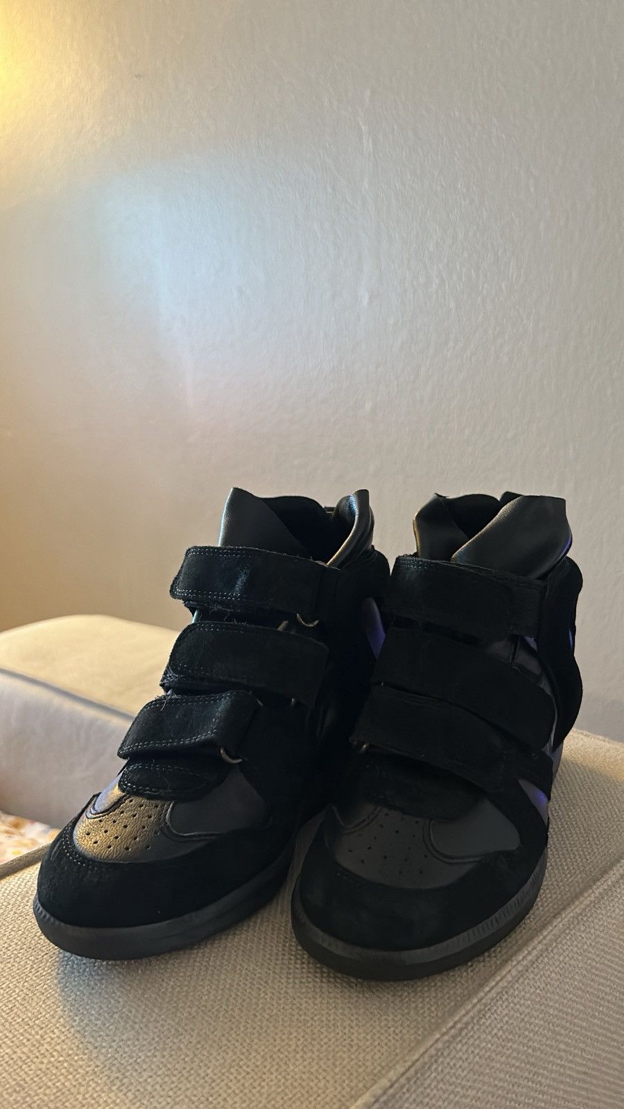 Isabel Marant Isabel marant Buckee Suede And Leather Wedge Visit Sneakers Size US 5 / IT 35 - 3 Thumbnail