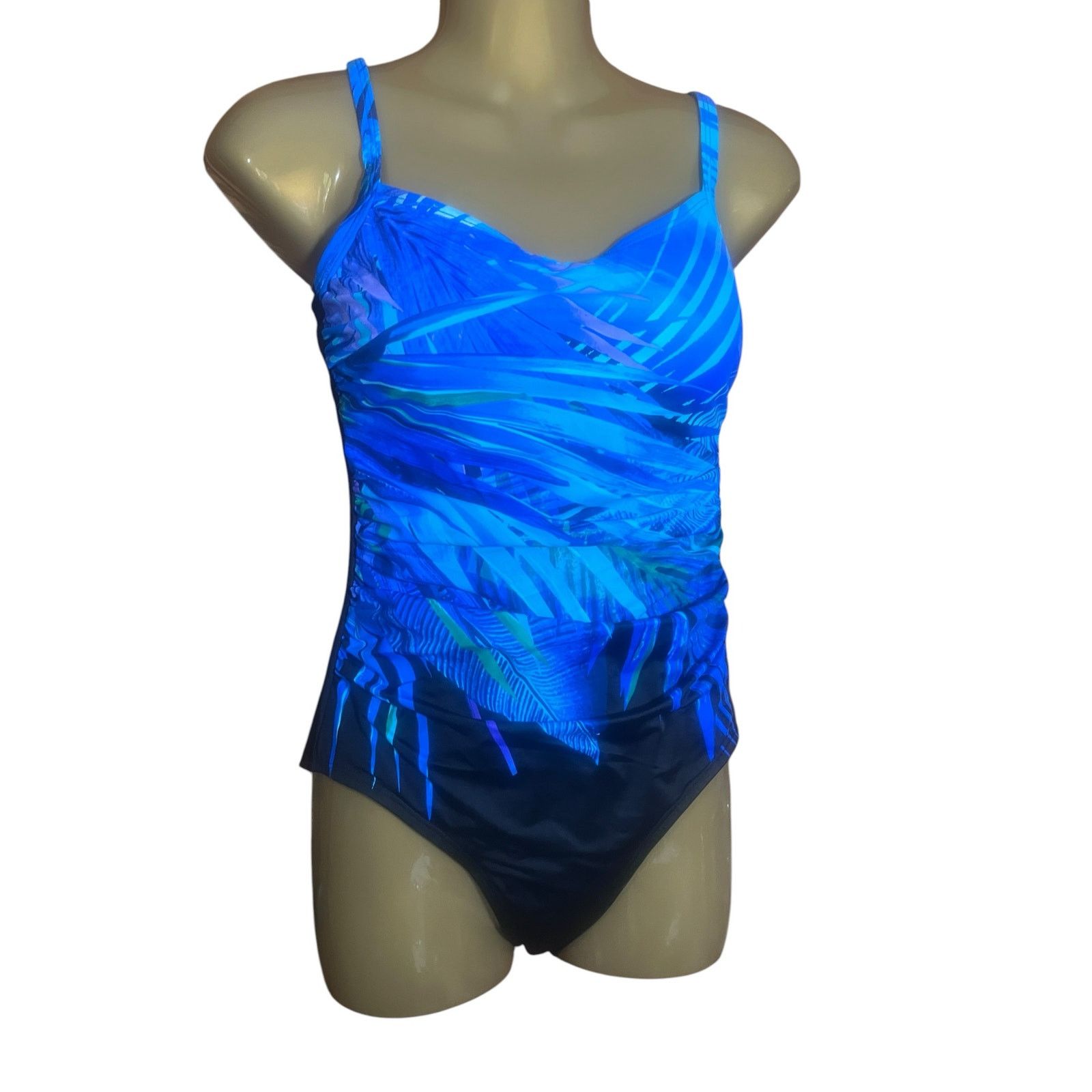 Other Eomenie NWT Blue & White Swimsuit Sz Large Adjustable Strap Size ONE SIZE - 4 Thumbnail