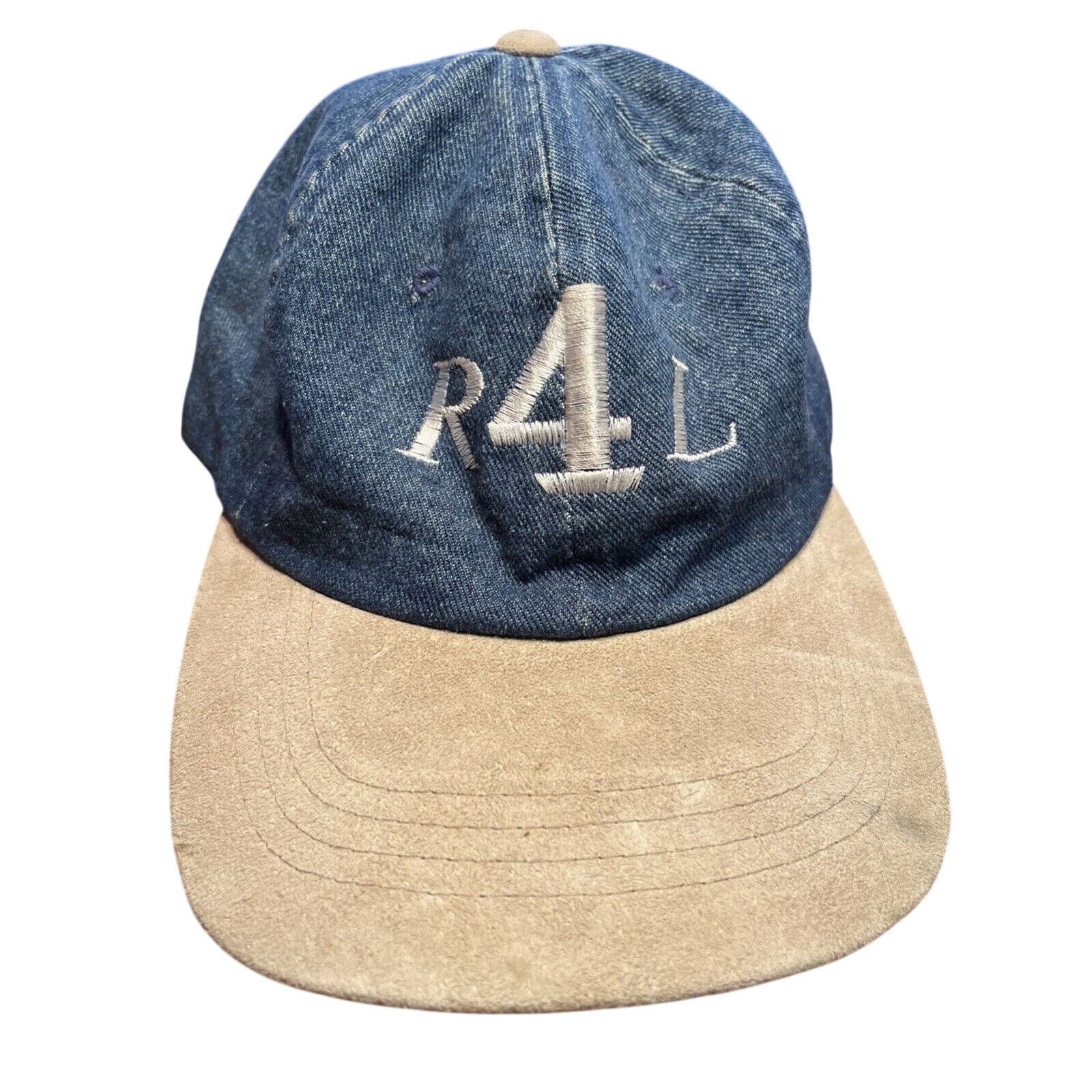 Yupong Vintage 90s R4L Denim Blue Jean Hat Yupoong Cotton One Size Size ONE SIZE - 1 Thumbnail