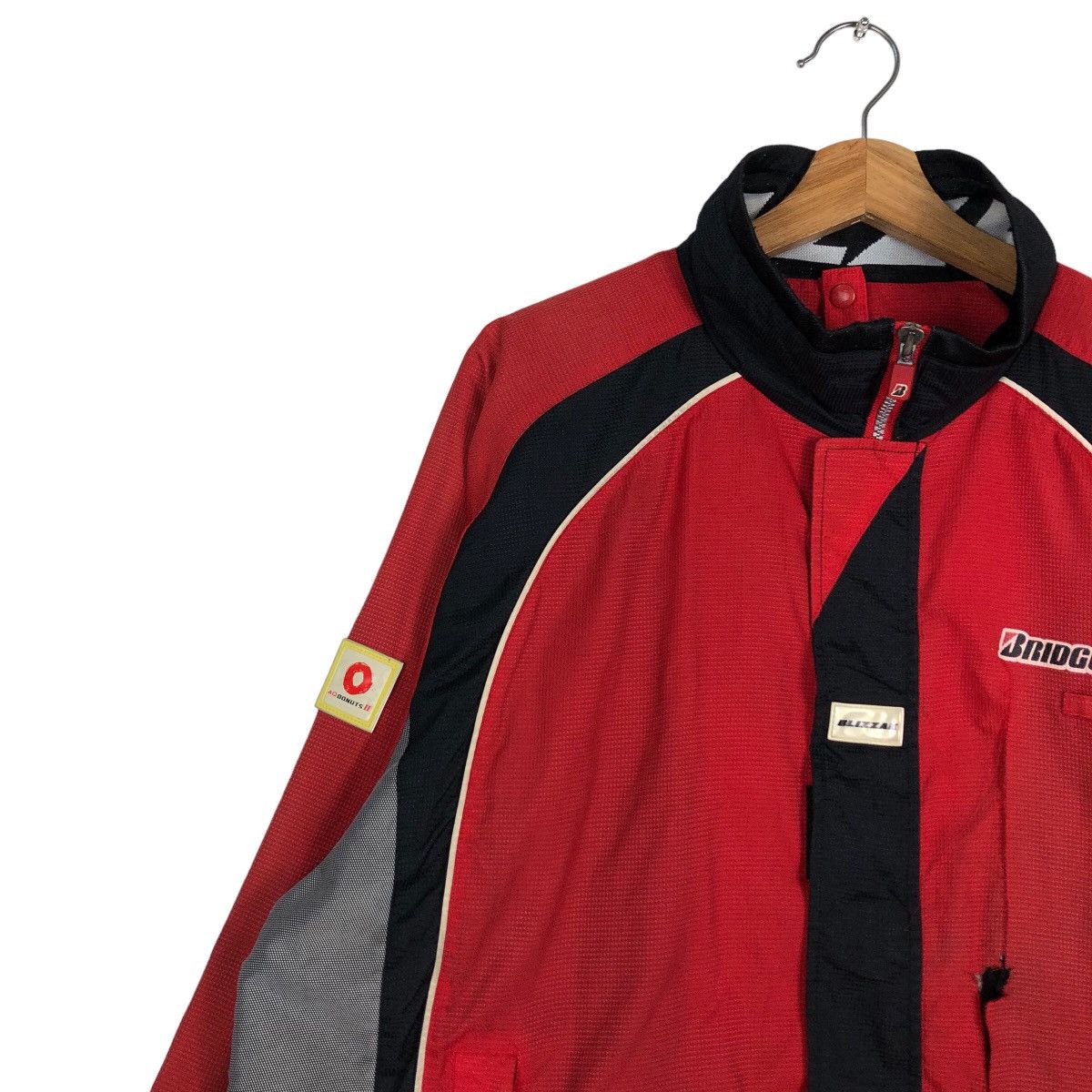 Japanese Brand 🔥Vintage Racing Bomber Jacket Blizzak Bridgestone Big Logo Size US L / EU 52-54 / 3 - 7 Thumbnail