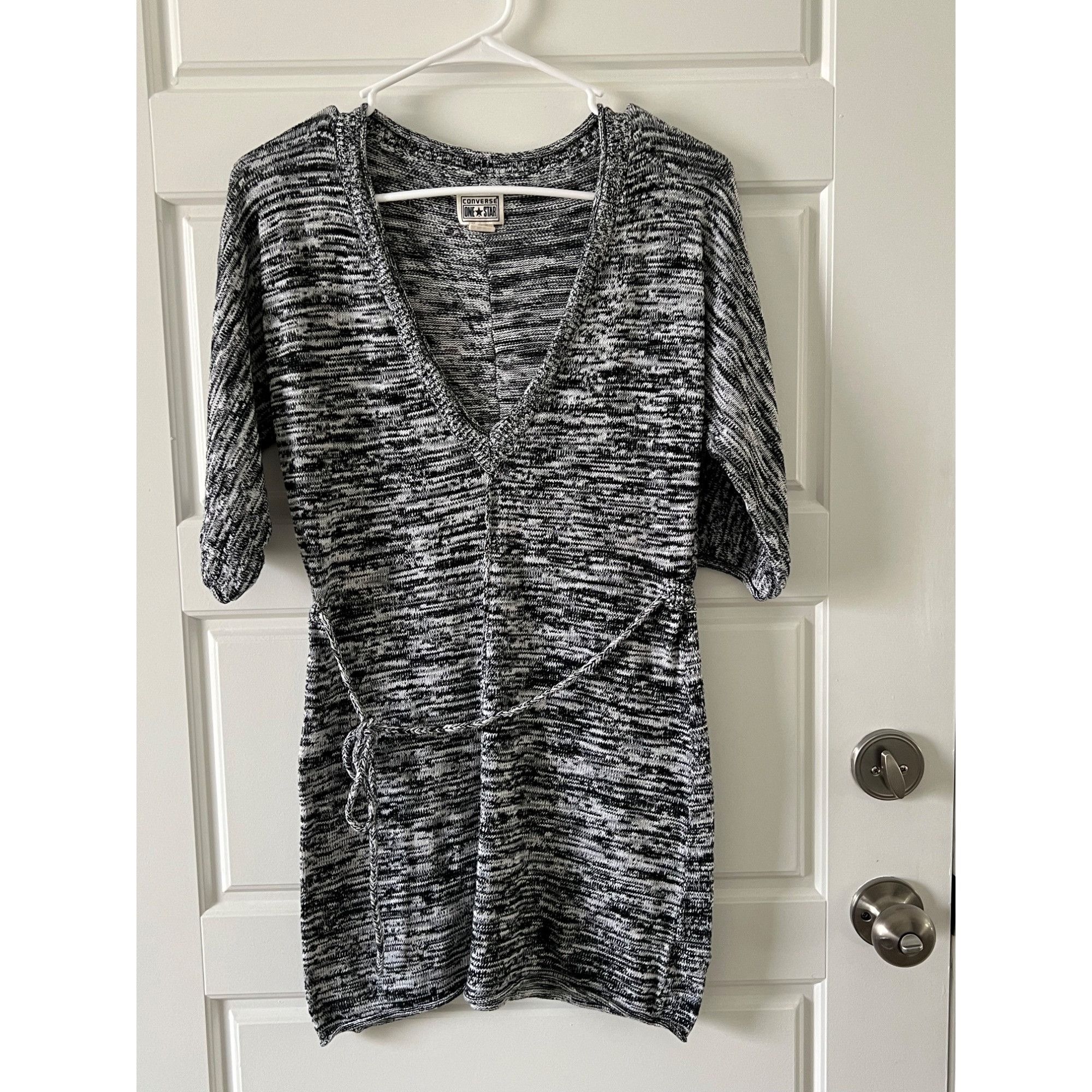 Other Converse One Star Womens Knit Tunic Dress With Belted Waist Size XS / US 0-2 / IT 36-38 - 1 Thumbnail