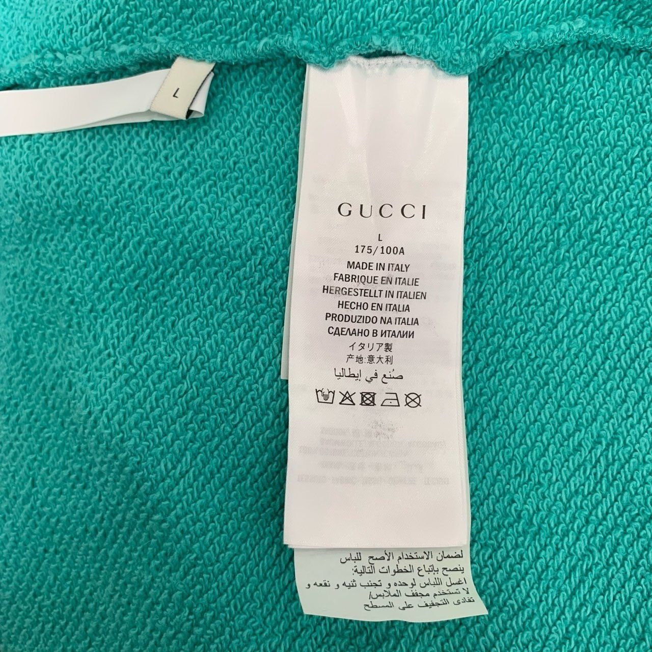 Gucci Gucci Lake Green Blind For Love Logo Cotton Sweatshirt L Lon Size L / US 10 / IT 46 - 5 Thumbnail
