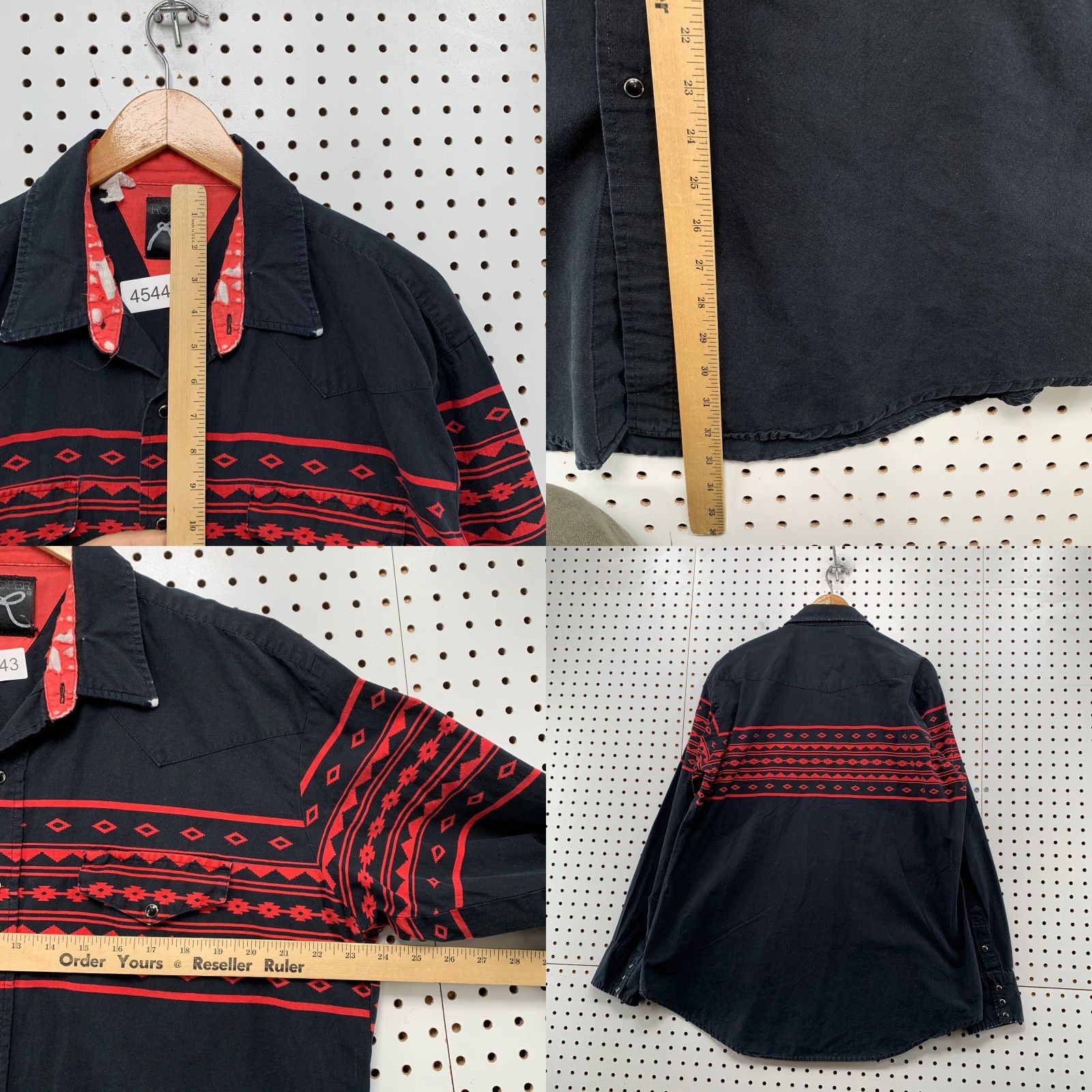 Roper VINTAGE Roper Western Snap Shirt Mens XL Black Red Aztex Southwestern USA Shirt Mens XL Black Red Aztex Southwestern USA Size US XL / EU 56 / 4 - 8 Thumbnail