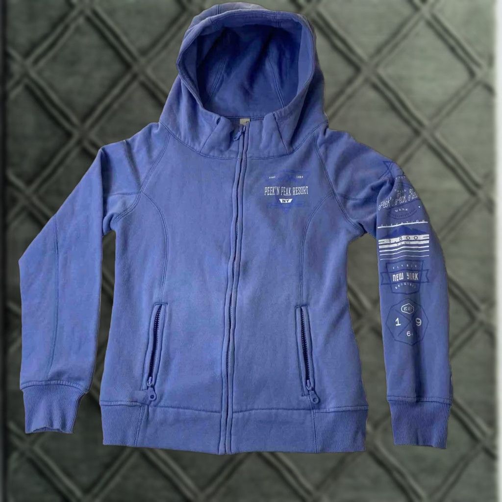 CO VINTAGE Duck Hoodie Women’s Full Zip Hooded Sweatshirt Peek N Peak Ski Resort Medium M Purple Unisex Adults Fleece/Activewear 90s Mens Womens Size M / US 6-8 / IT 42-44 - 1 Thumbnail