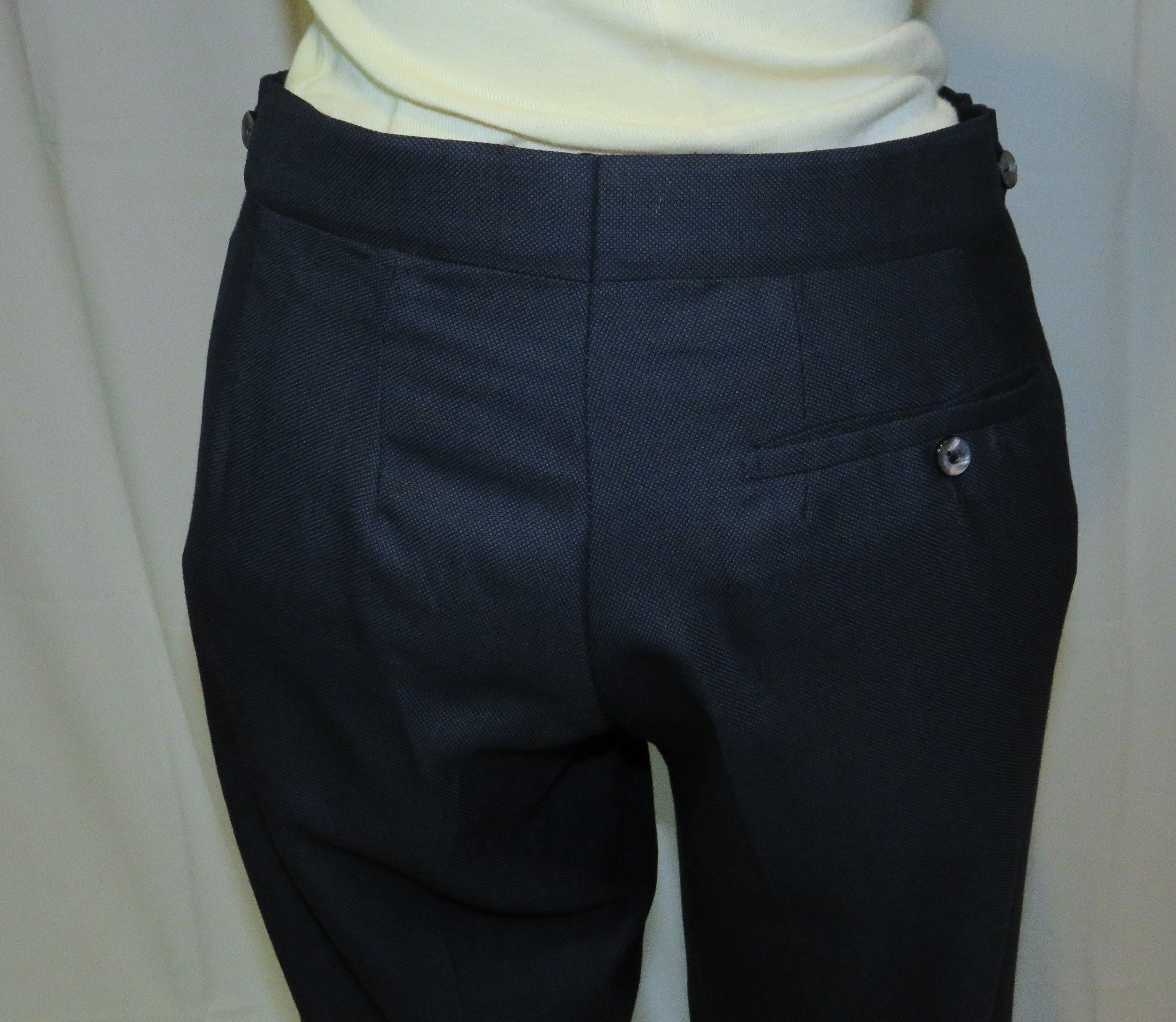 Huntsman × Savile Row Bespoke 2022 Navy Blue Birdseye One Button Suit 34S Size 34S - 17 Thumbnail