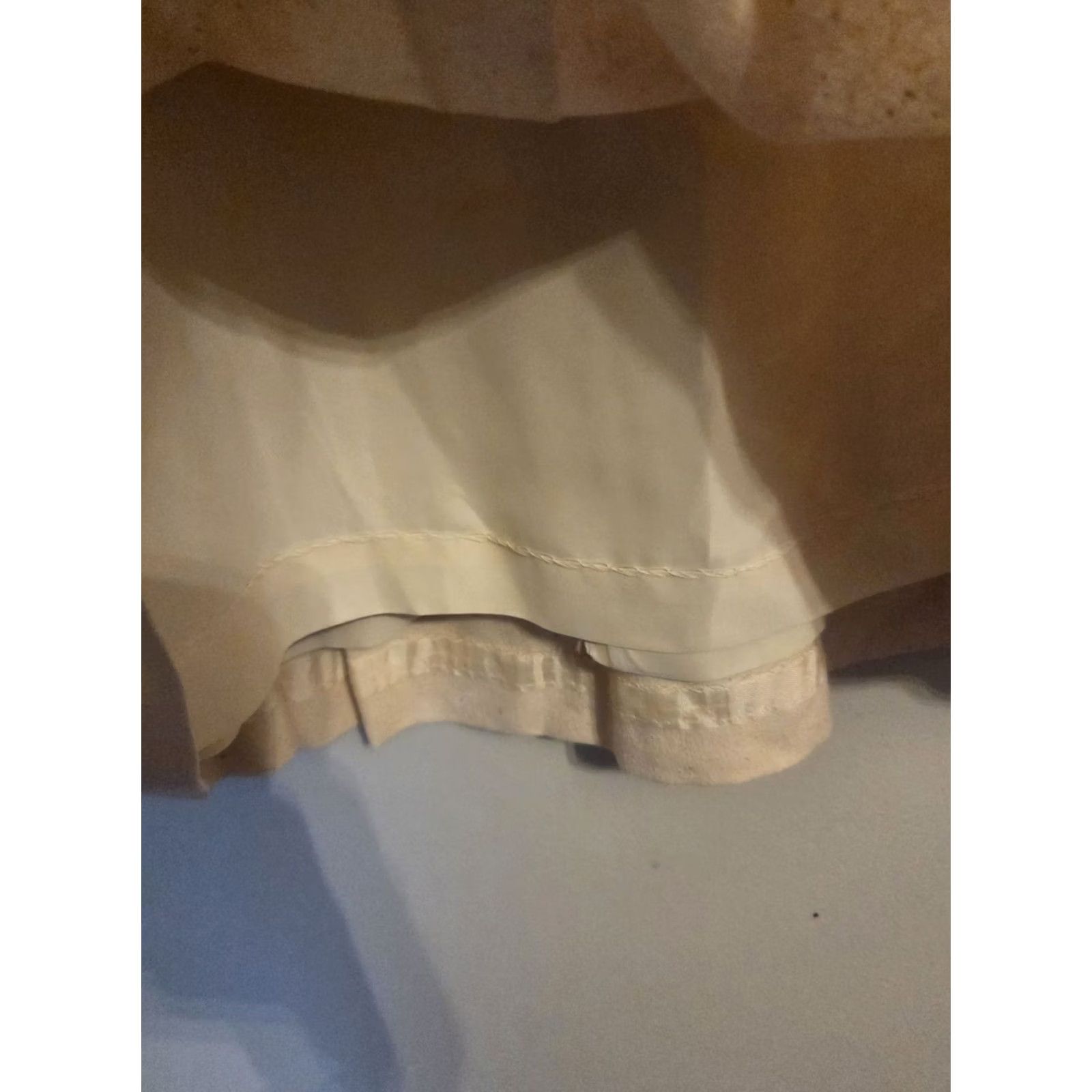 Vintage VINTAGE Weathervane Silk Skirt Lined Union Label Beige Size 6 Natural Size 28" / US 6 / IT 42 - 7 Thumbnail