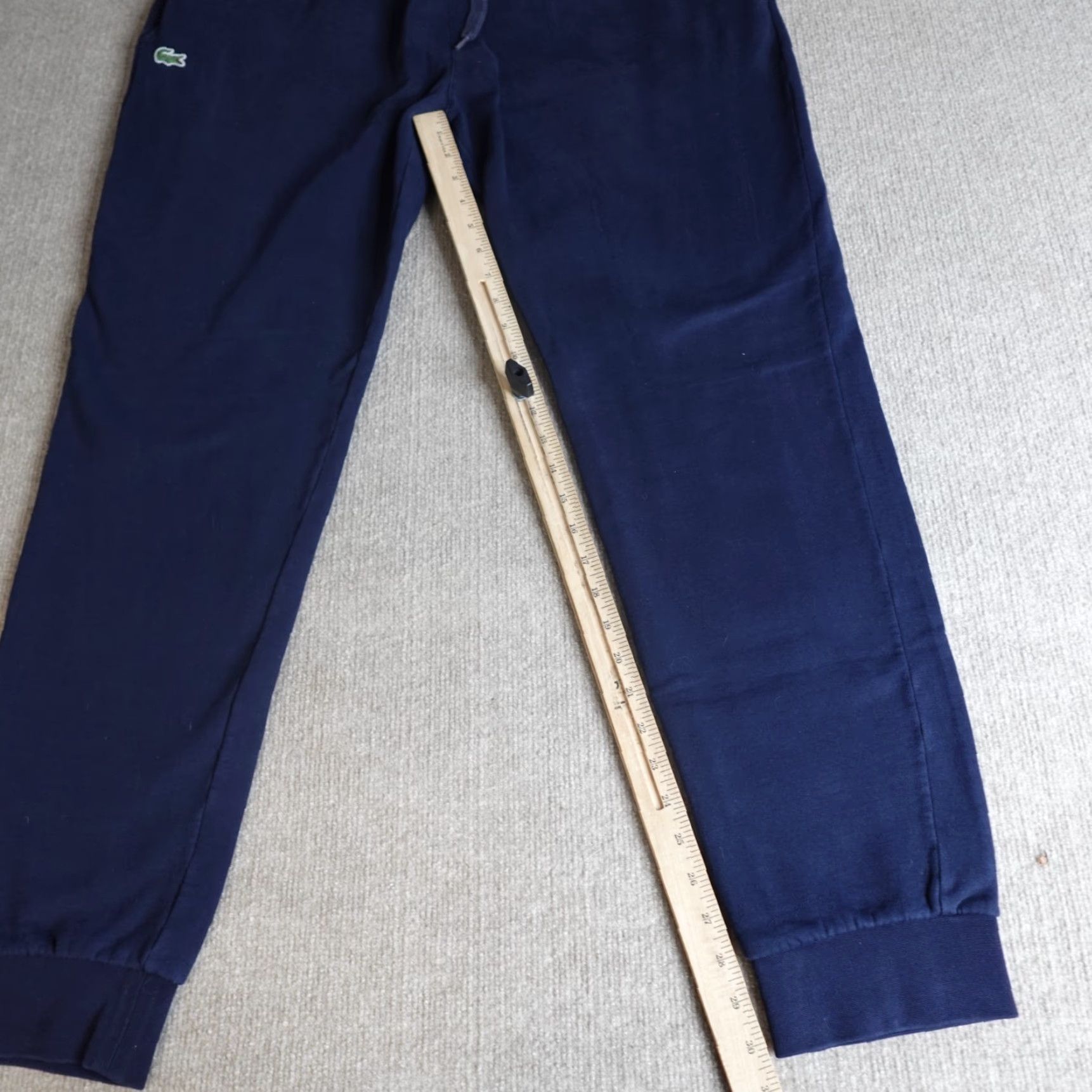 Lacoste Lacoste Pants 4XL Blue Solid Drawstring Joggers Mens Regular Cotton Blend Activewear Size US 39 - 2 Thumbnail