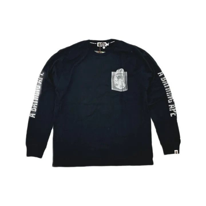 Bape A BATHING APE Men's Graphic Logo Long-Sleeve Tee Size US XL / EU 56 / 4 - 1 Thumbnail