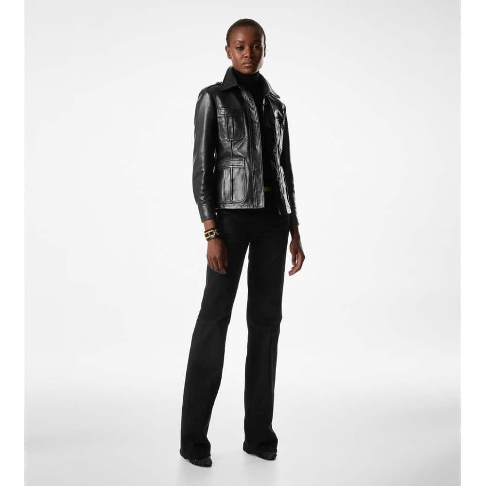 Tom Ford o1loc1c0226 CSL752 Leather Field Jacket in Black Size XS / US 0-2 / IT 36-38 - 5 Thumbnail