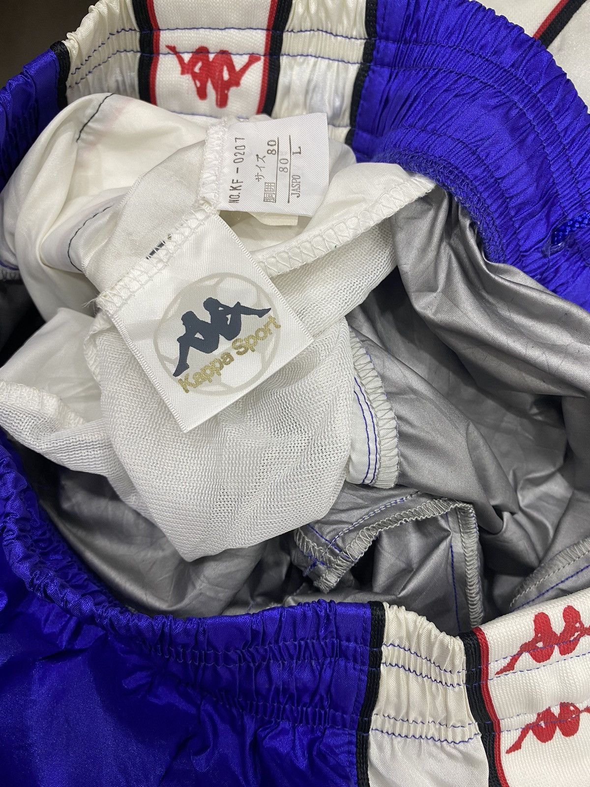 Kappa 💥VINTAGE KAPPA sweatpant streetwear side tape indigo pants Size US 30 / EU 46 - 4 Thumbnail