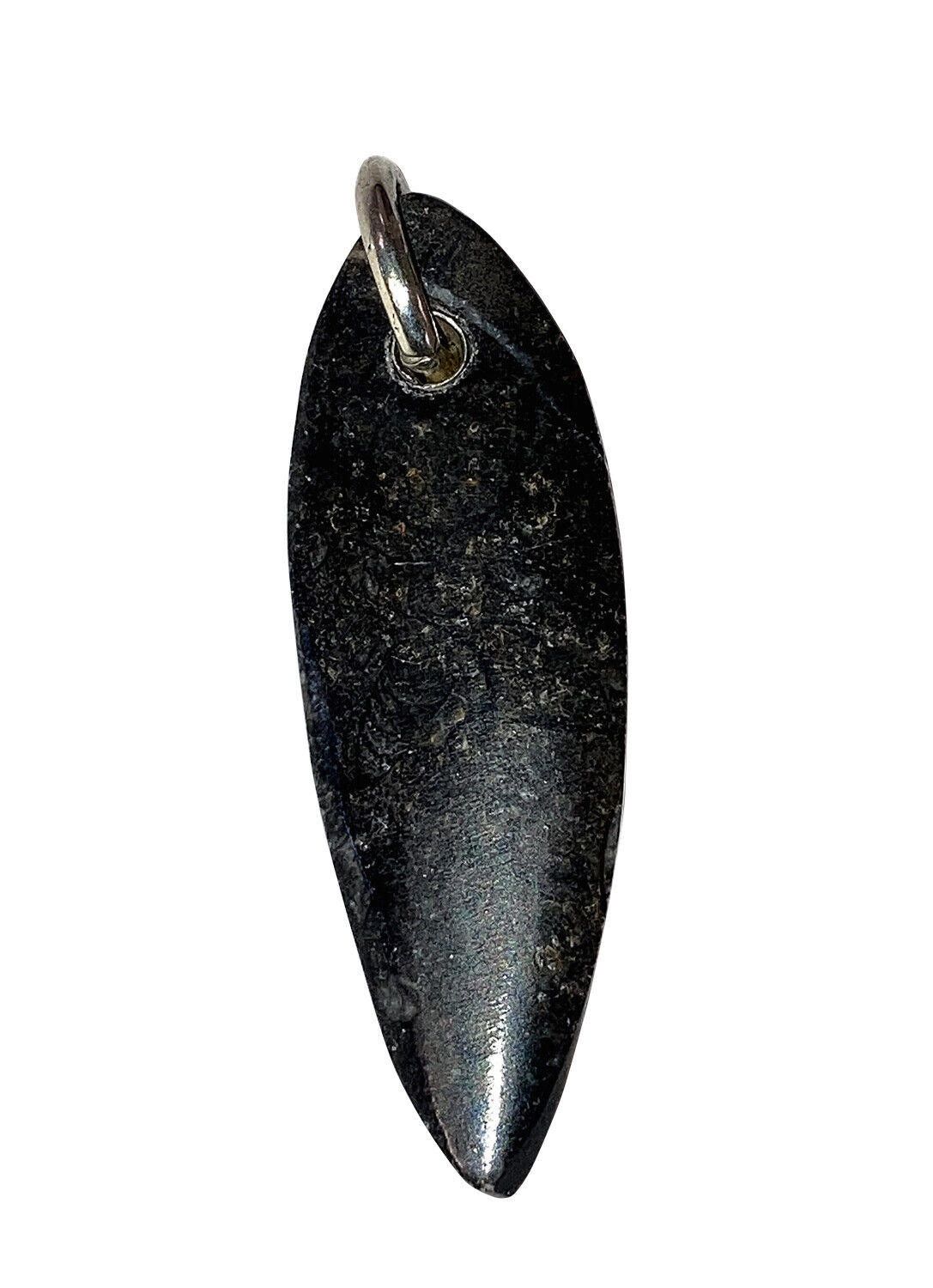 Handmade Hand Made Sterling Silver Polished Orthoceras Fossil Pendant Size ONE SIZE - 3 Thumbnail