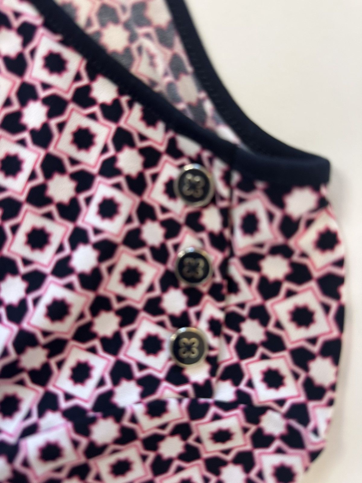 Croft & Barrow Croft & Barrow Top Geometric Stretch Jersey Size XL / US 12-14 / IT 48-50 - 4 Thumbnail