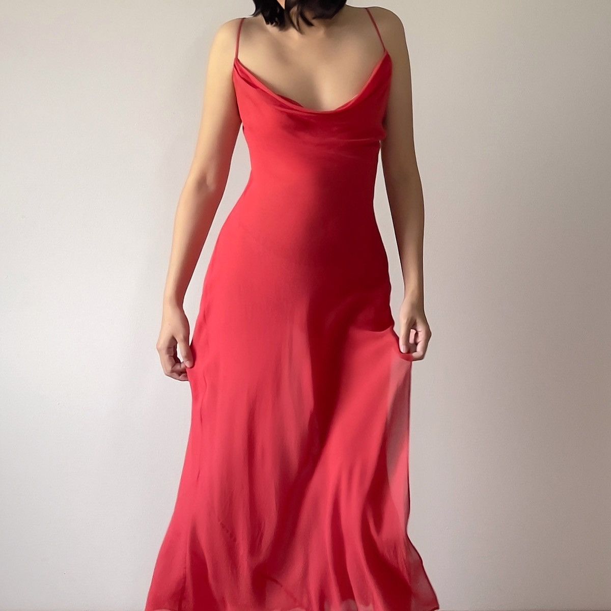 Victoria's Secret Victoria’s Secret Red Silk Chiffon Slip Dress (XS–S) Size S / US 4 / IT 40 - 6 Thumbnail