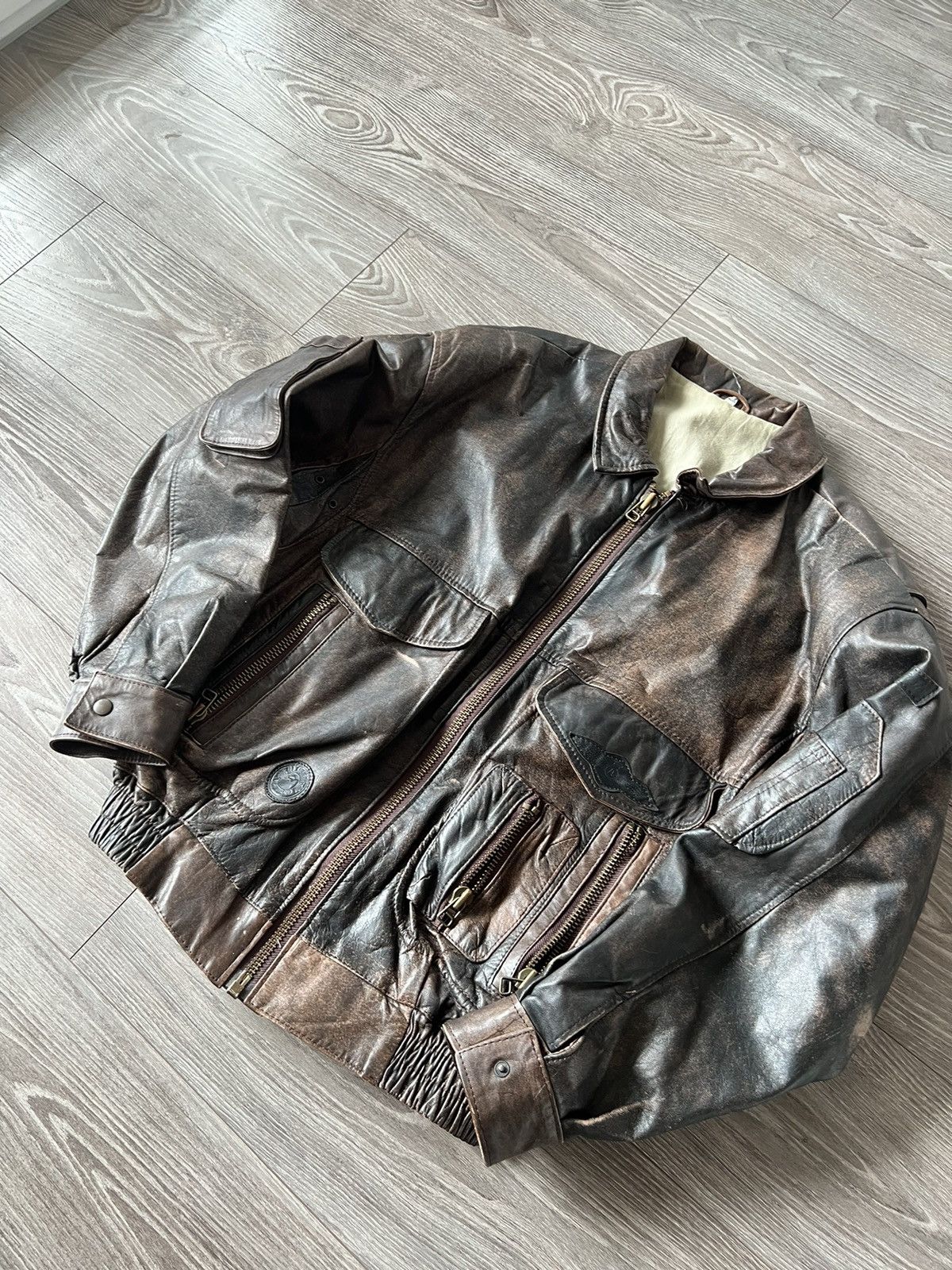 Genuine Leather ‼️Vibtage 60s RRP:600$!Paris Dakar 100% Leather Jacket‼️ Size US L / EU 52-54 / 3 - 4 Thumbnail
