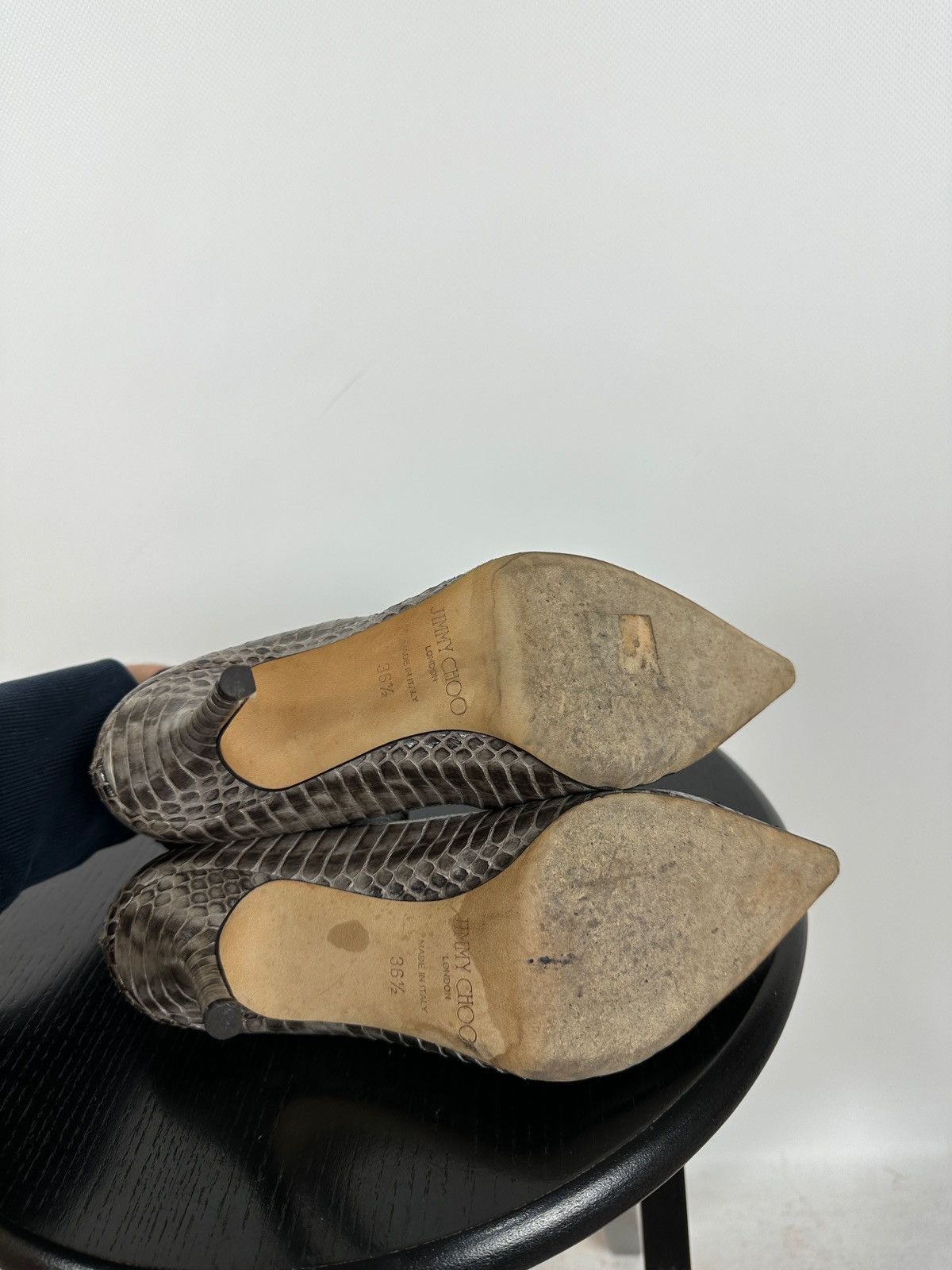 Jimmy Choo Jimmy Choo Pumps Croc Embossed Heels Pointed Toe Size 36 1/2 Size US 6.5 / IT 36.5 - 23 Thumbnail