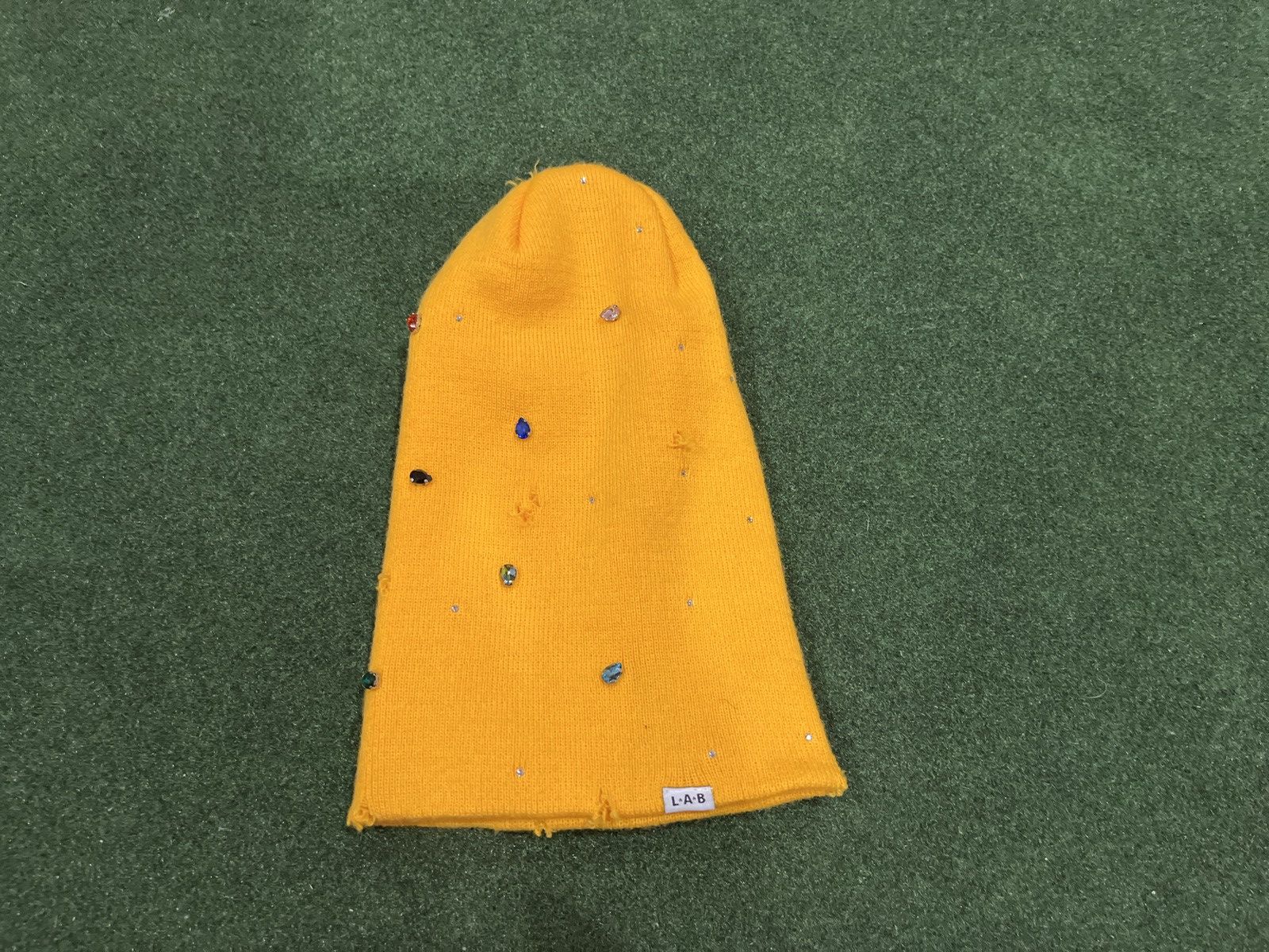 Other LAB ( Life’s A Blur ) Yellow Gold Bedazzled Beanie Size ONE SIZE - 1 Thumbnail