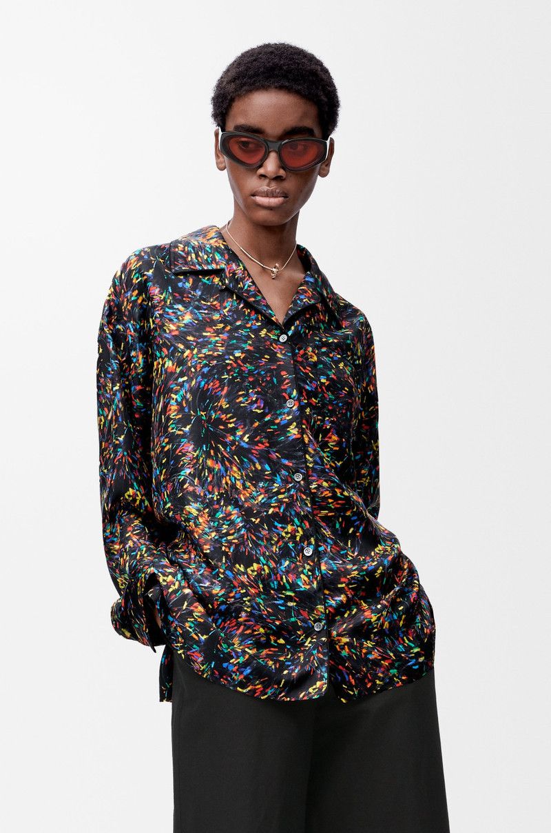 Loewe o1in1g0426 Pyjama Shirt in Silk in Multicolor Size XL / US 12-14 / IT 48-50 - 3 Thumbnail