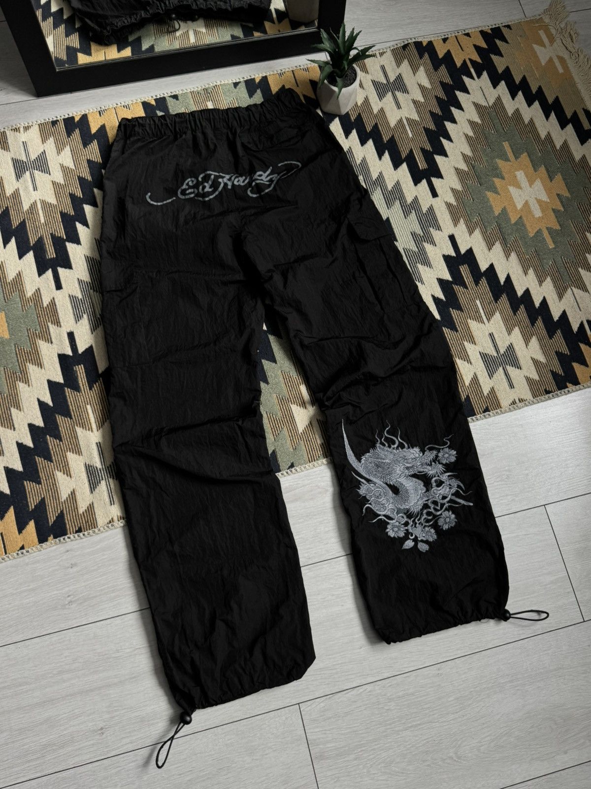 Ed Hardy Ed Hardy Nylon Big Logo Nylon Y2K Pants Size US 30 / EU 46 - 3 Thumbnail