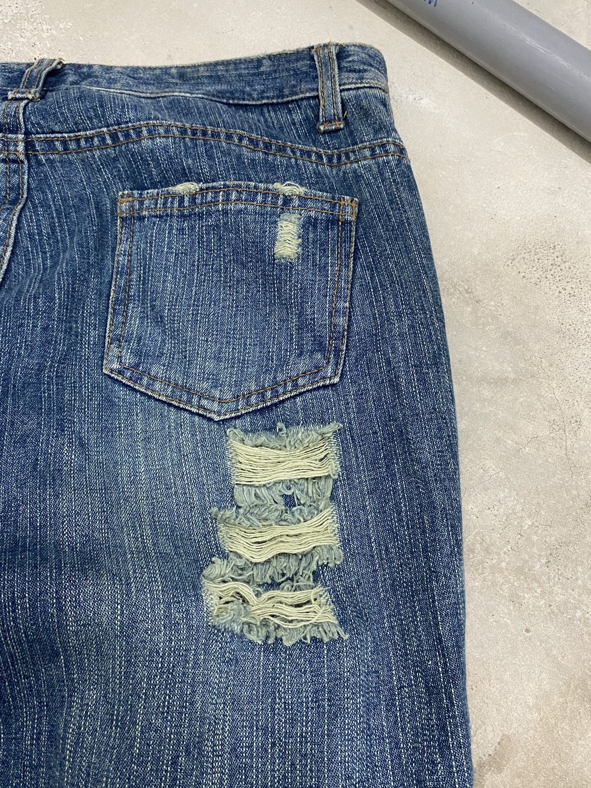 Gf Jean Japan Distressed Denim Blue Way Clawn Marks