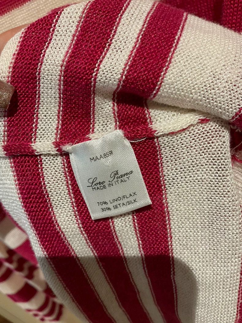 Loro Piana LORO PIANA Silk linen knit jacket with stripes Size M / US 6-8 / IT 42-44 - 5 Thumbnail