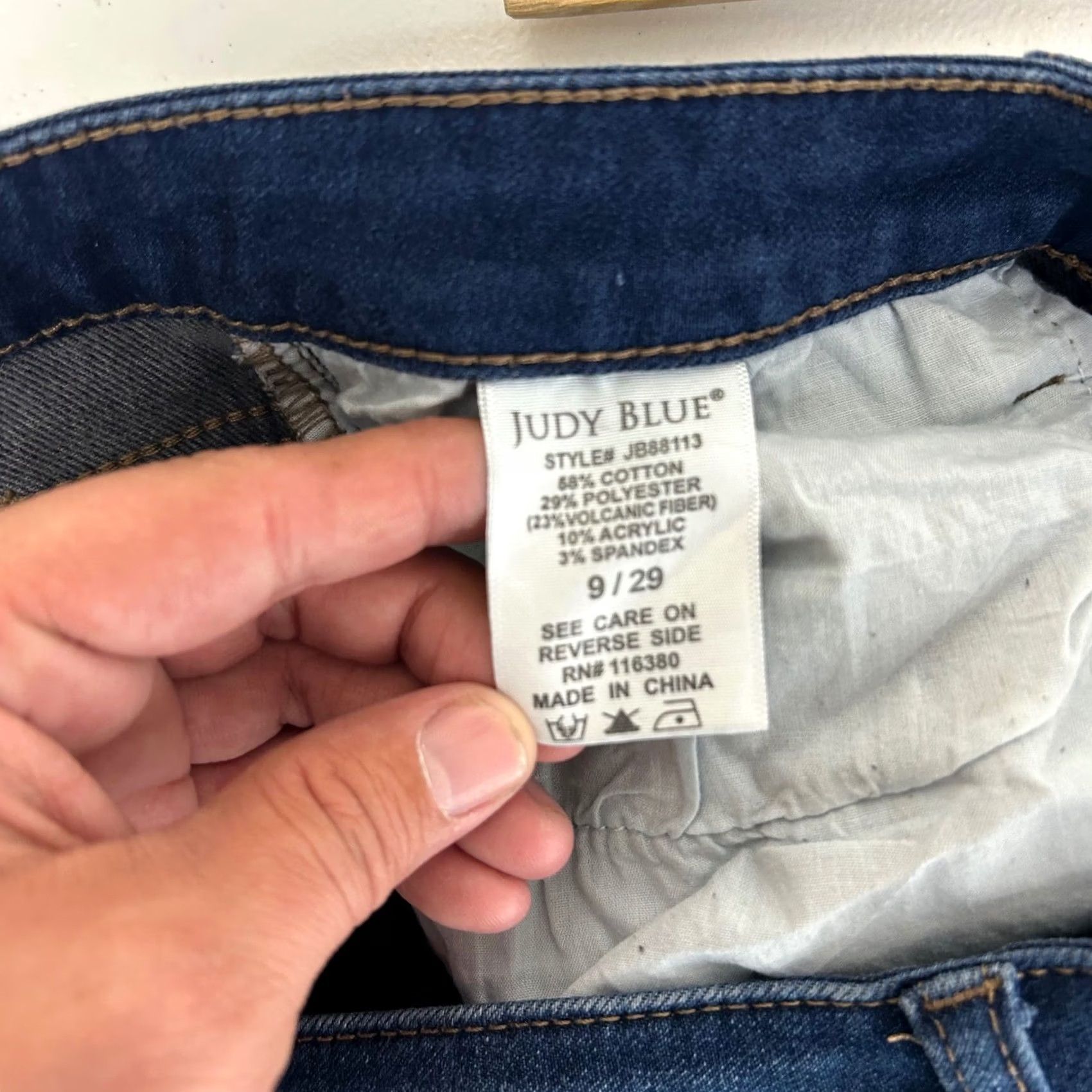 Vintage Judy Blue Skinny Jeans Womens 9 Dark Wash High Rise JB88113 5-Pocket Denim Stretch Comfort Slim Modern Size 30" / US 8 / IT 44 - 4 Thumbnail