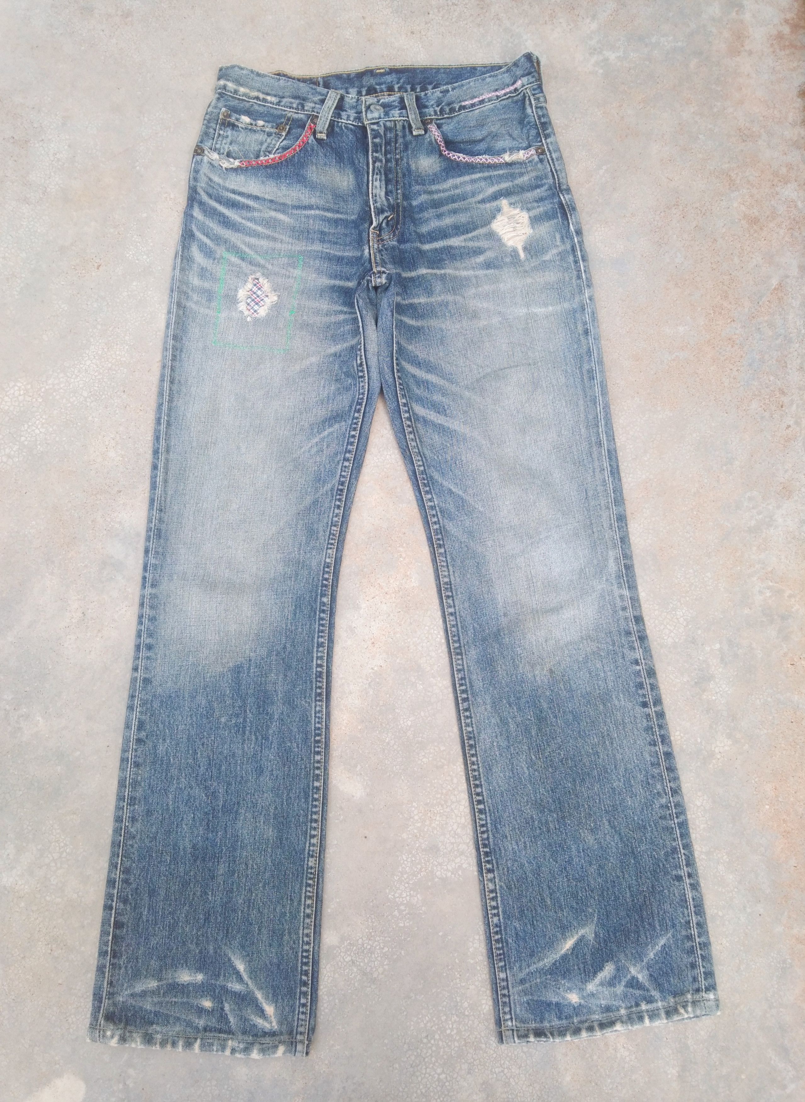 Vintage Levis Jeans 507 Boot Cut Distressed Denim 29x31