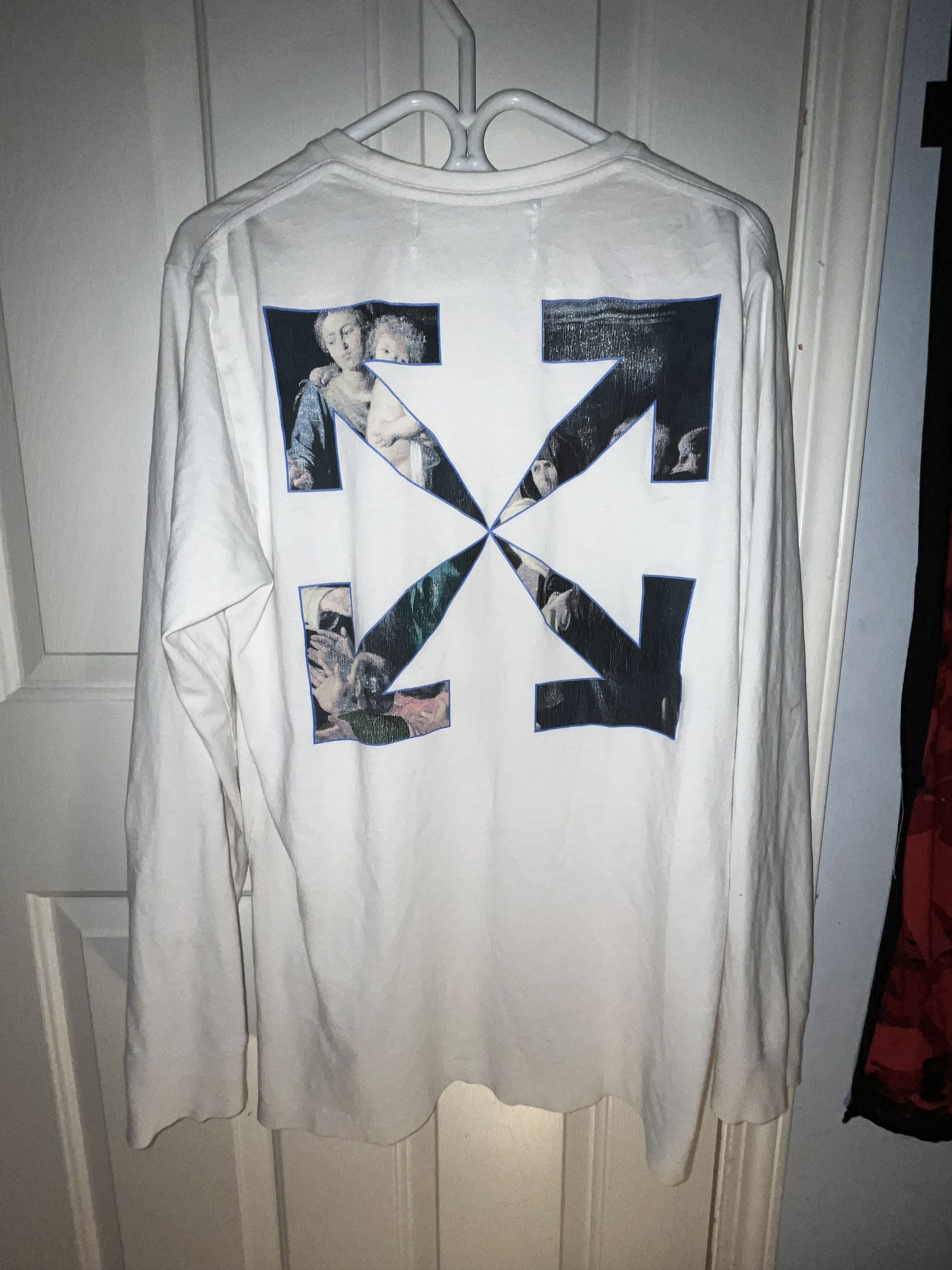 image of Off White Off-White Carravaggio Painting Long Sleeve Shirt, Men's (Size XL)