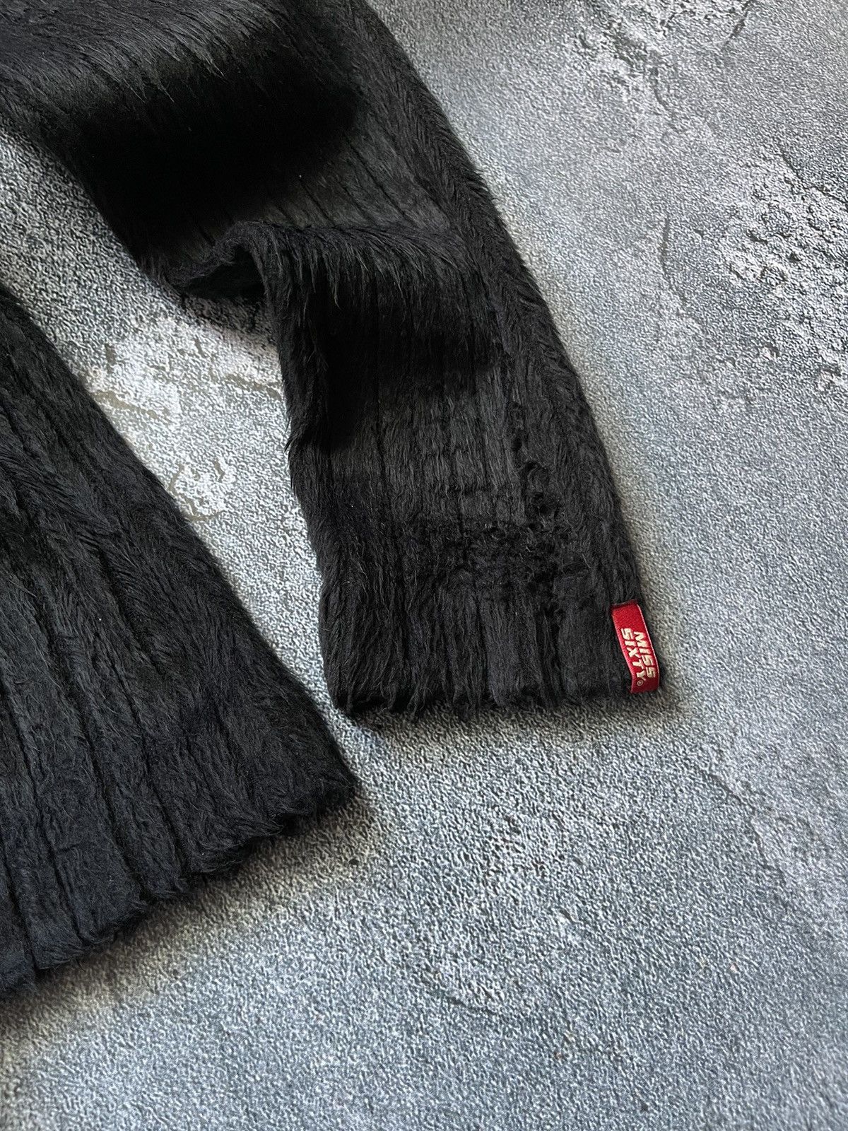 If Six Was Nine × Le Grande Bleu (L.G.B.) × Miss Sixty Miss Sixty Striped Faux Mohair Sweater Top type Rick Owens Size L / US 10 / IT 46 - 4 Thumbnail