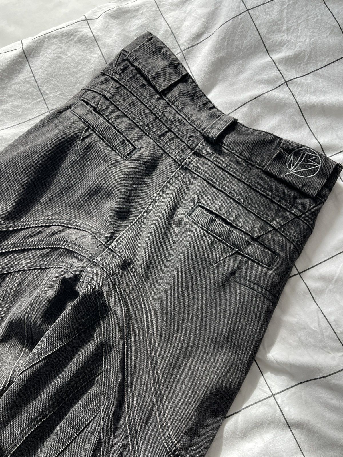 No Faith Studios NO FAITH STUDIOS Distressed Cargo Raver denim Baggy Pants Size US 32 / EU 48 - 19 Thumbnail