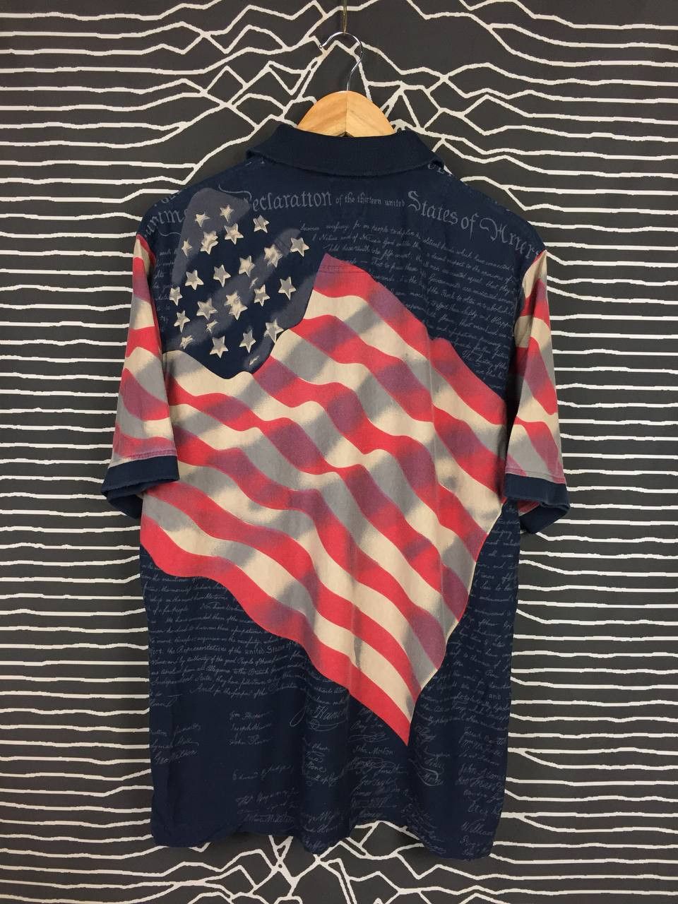 Cotton Traders × Vintage Cotton Traders Sport American Flag All Over Print Polo Tee Size US M / EU 48-50 / 2 - 5 Thumbnail