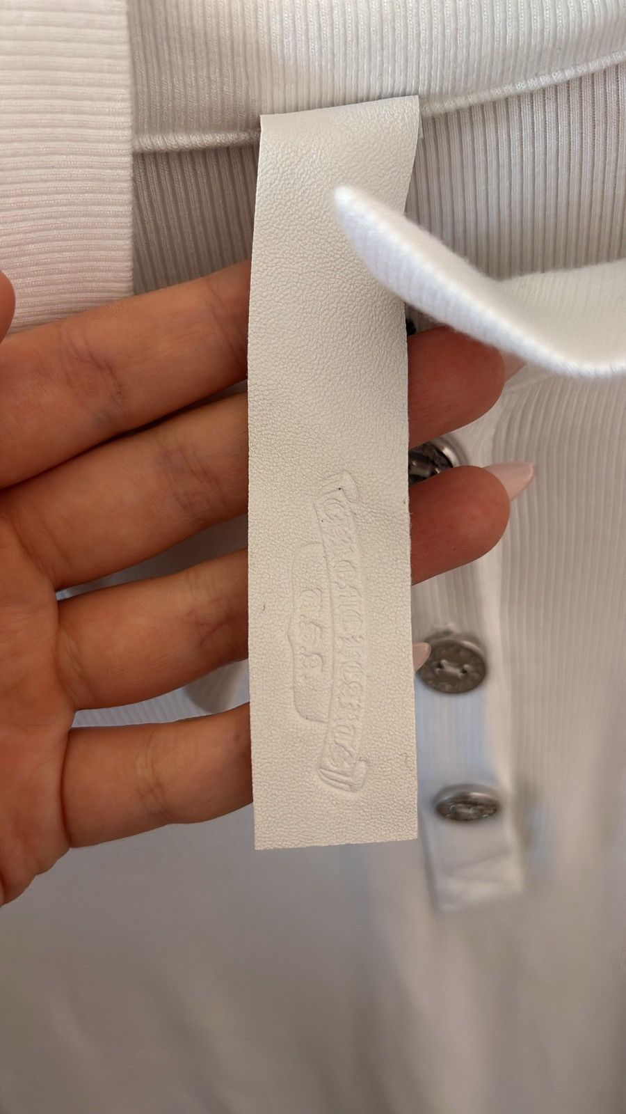 🤍CHROME HEARTS WHITE DAGGER POLO DRESS🤍