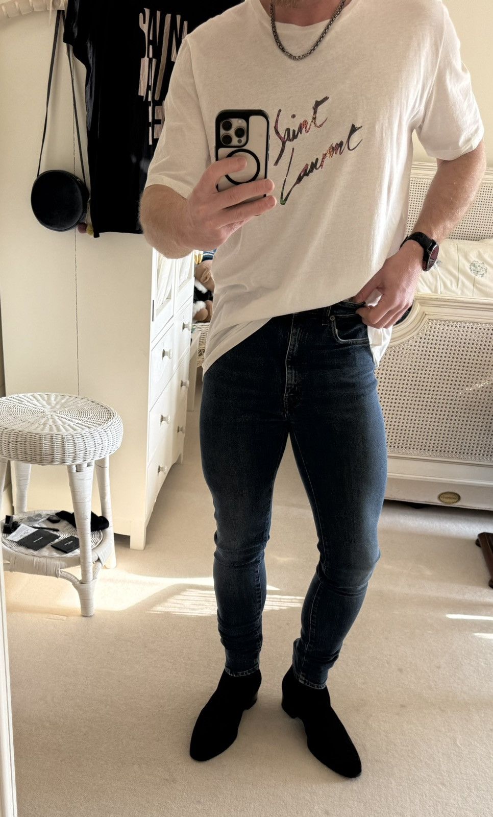 Saint Laurent Paris FW15 Saint Laurent D04 skinny jeans Hedi Slimane stretchy 32 Size US 32 / EU 48 - 1 Thumbnail