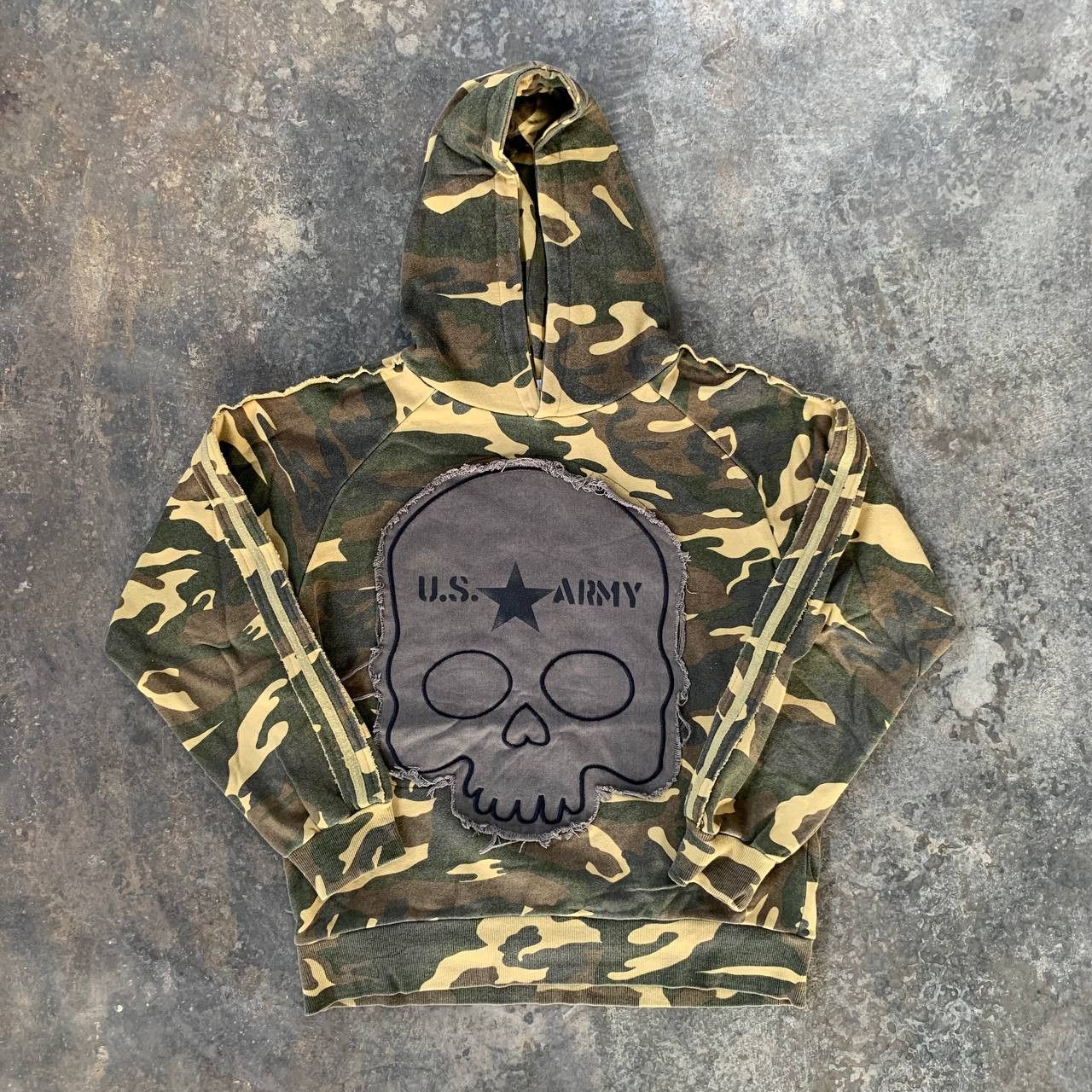 HYDROGEN Vintage Y2K HYDROGEN Big Skull Logo Army Hoodie Size US M / EU 48-50 / 2 - 1 Thumbnail