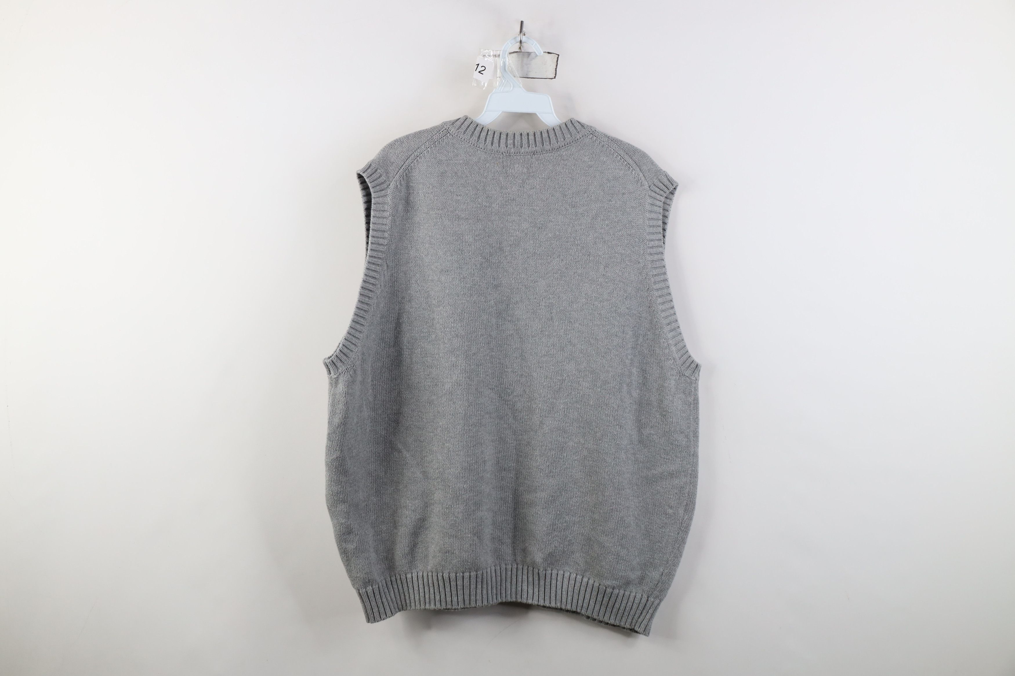 L.L. Bean Vintage 90s LL Bean Cotton Knit V-Neck Sweater Vest Gray Size US XL / EU 56 / 4 - 6 Thumbnail