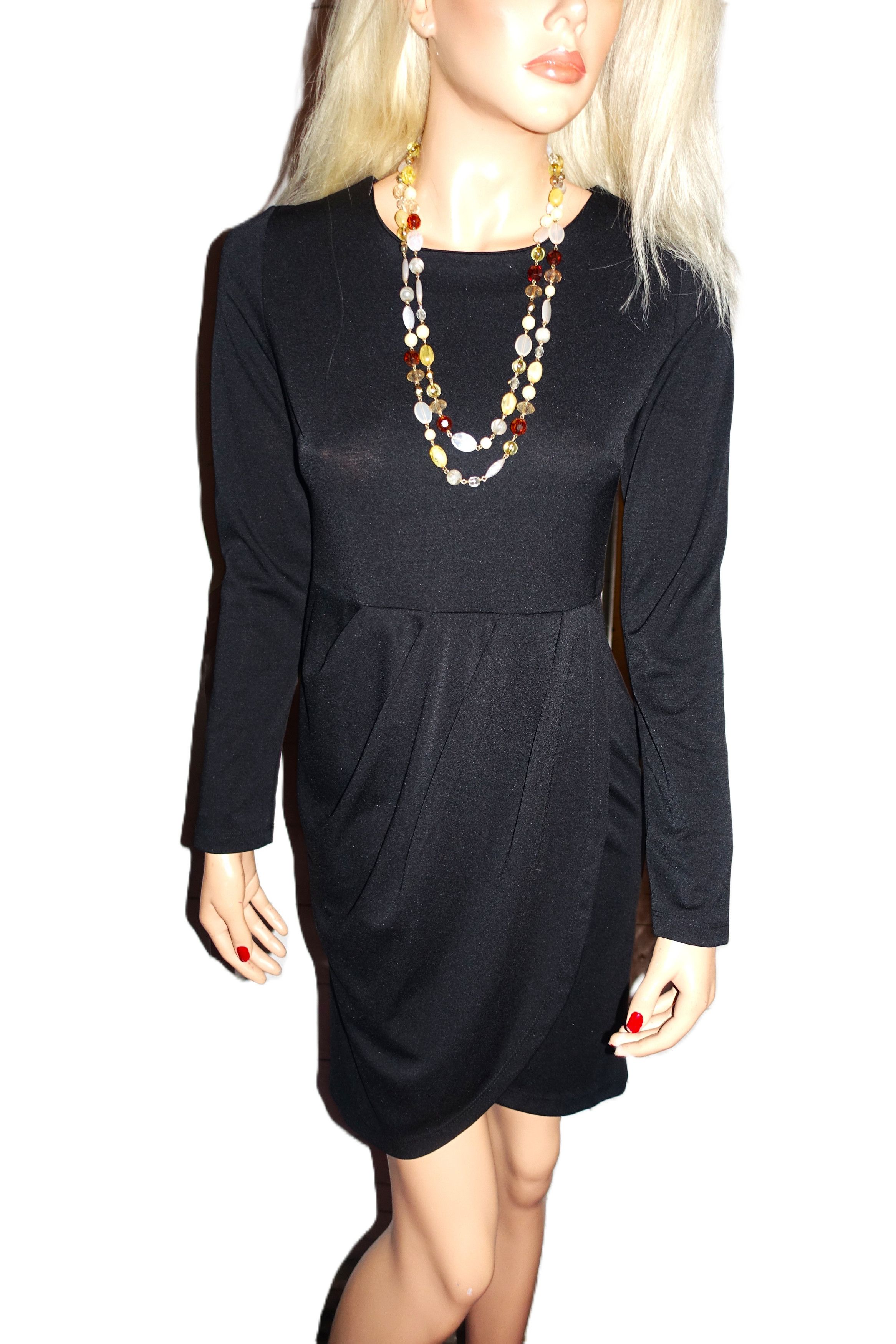 Other Emploi Black Pleated Dress S Size S / US 4 / IT 40 - 3 Thumbnail