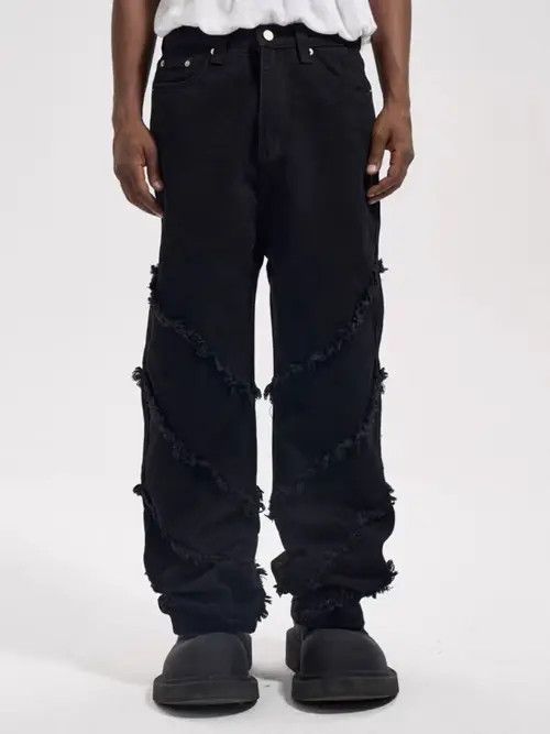 VIBE High street spiral raw edge dark style bootcut jeans Size US 30 / EU 46 - 2 Thumbnail