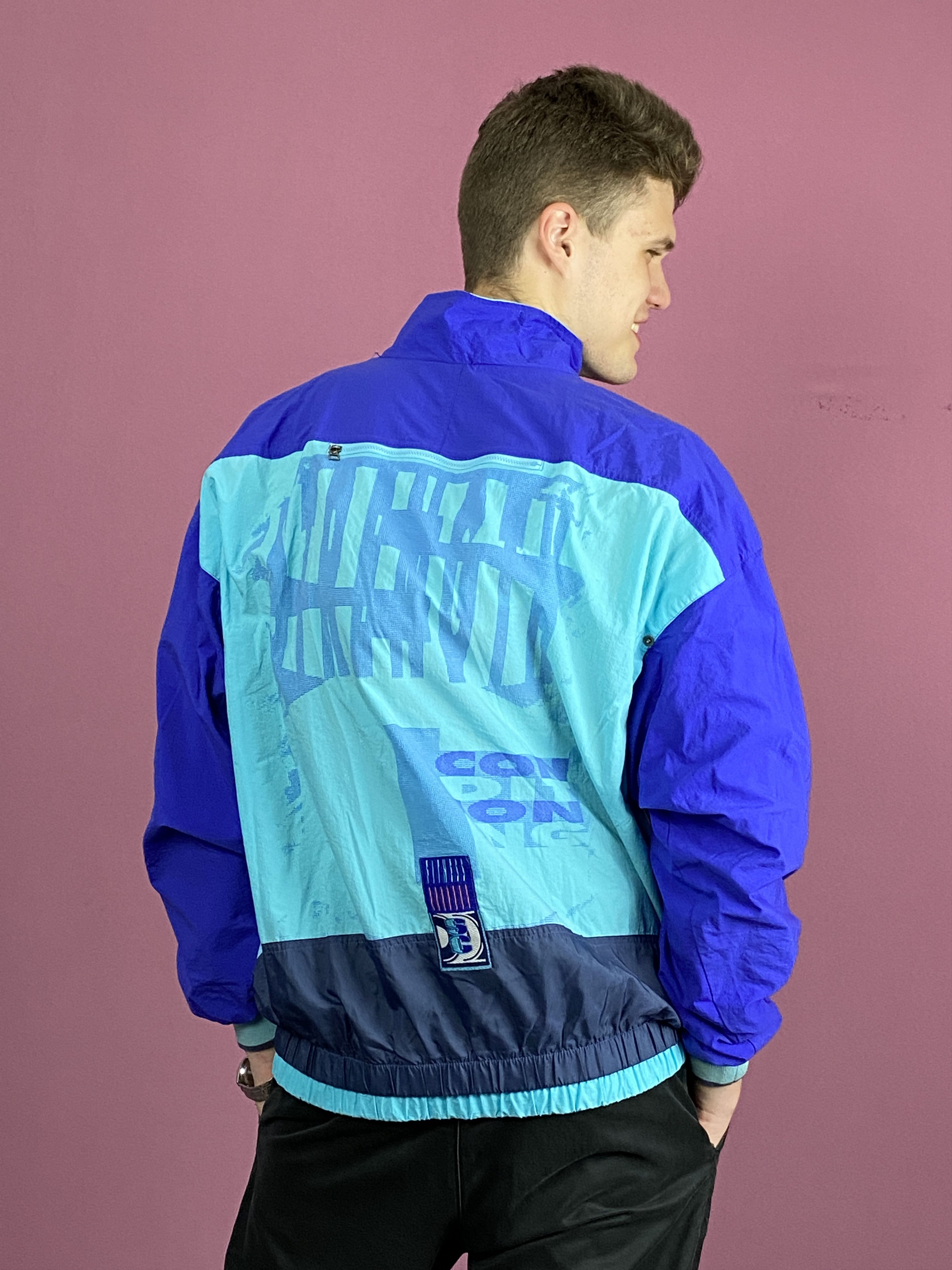 Nike × Vintage 80s Nike Strength Fitness Vintage Men's Windbreaker Jacket Size US L / EU 52-54 / 3 - 3 Thumbnail