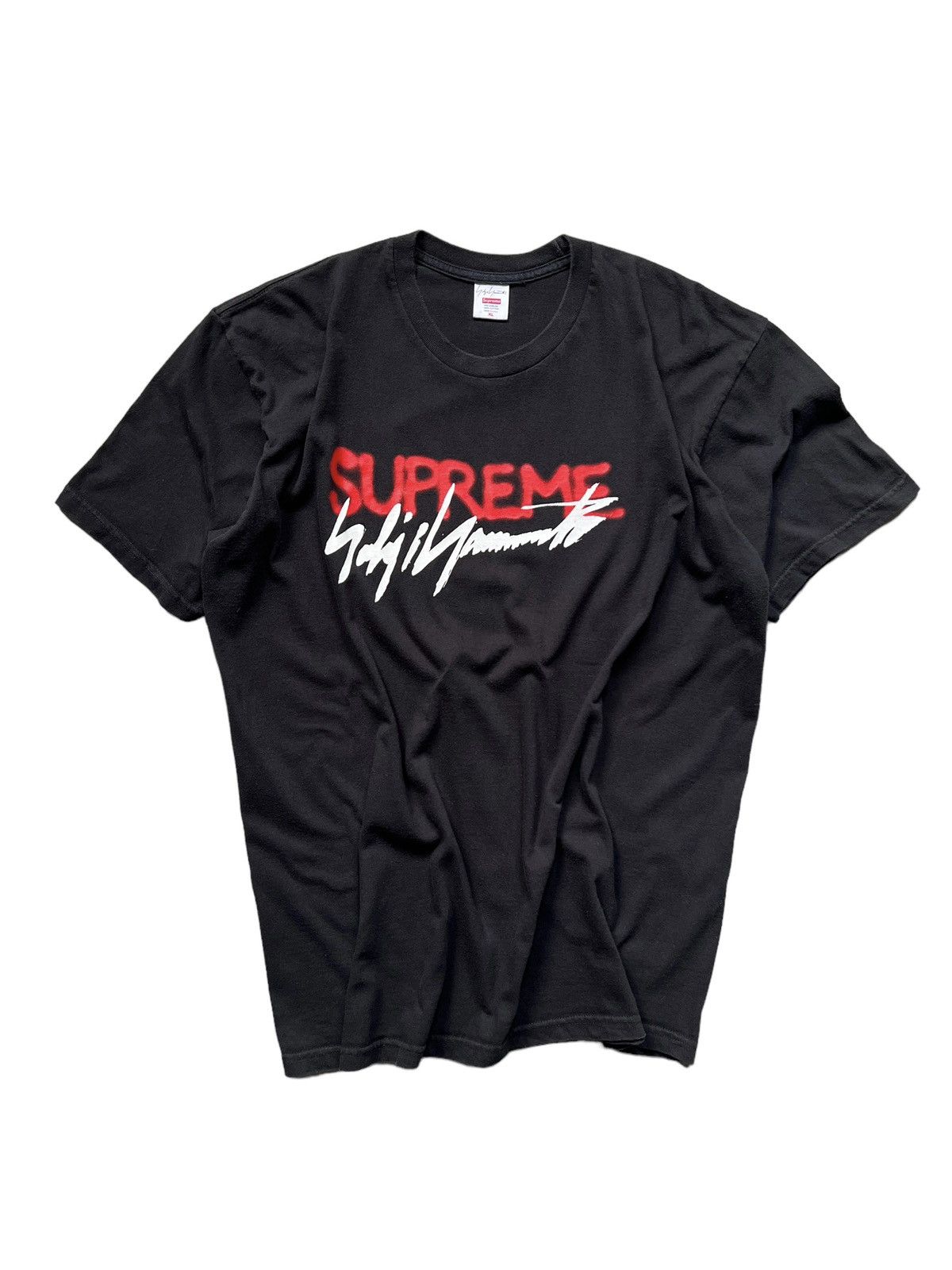 image of Supreme x Yohji Yamamoto Fw20 Logo Tee in Black, Men's (Size XL)