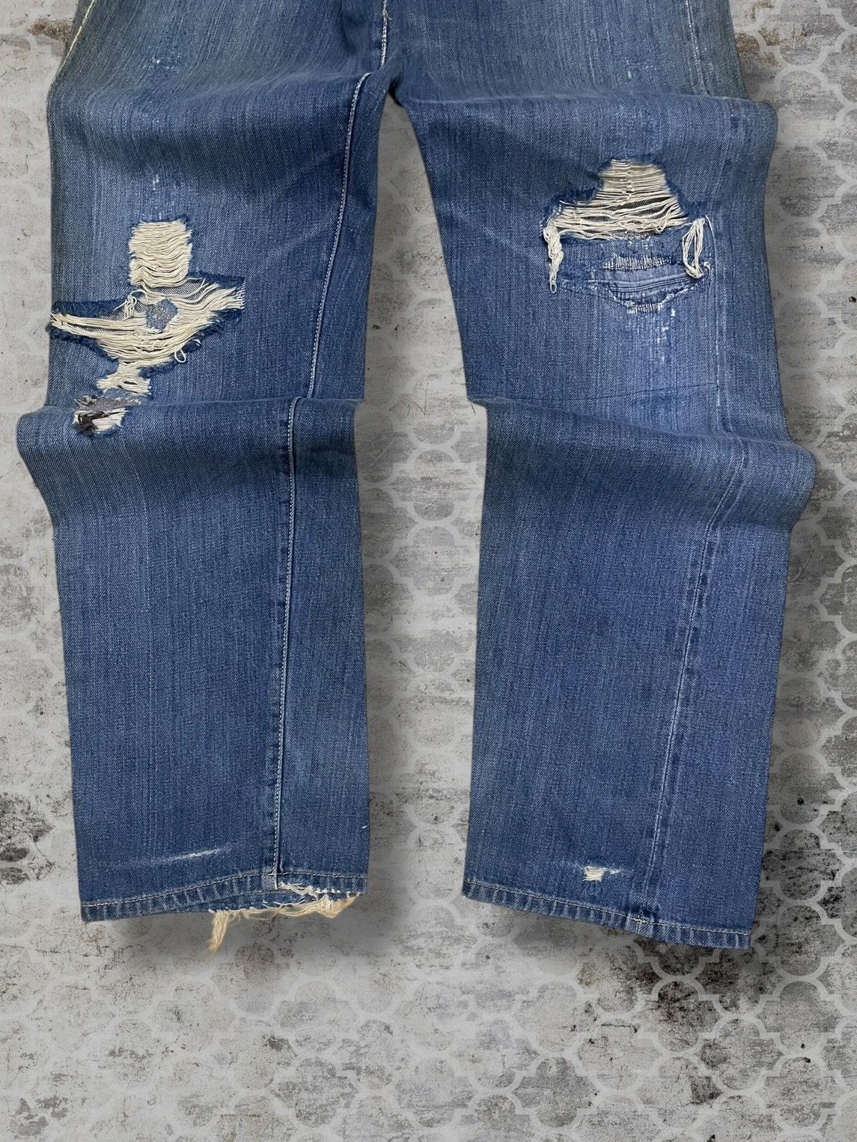 Japanese Brand Vintage 90s Designer Hoggs By Nephentes Selvedge Distressed Size US 29 - 3 Thumbnail