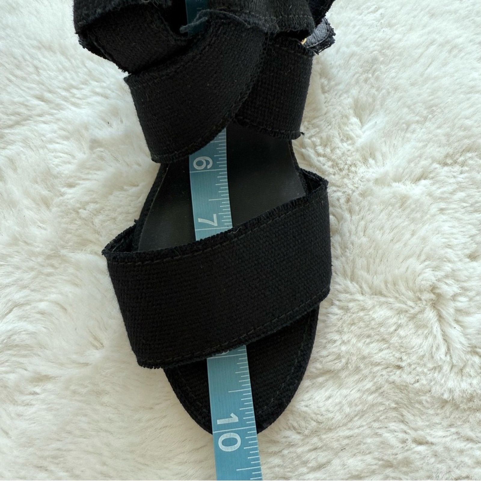 Chanel CHANEL Authentic Canvas Black Wedges Size 40 EU or 10 US Size US 10 / IT 40 - 8 Thumbnail