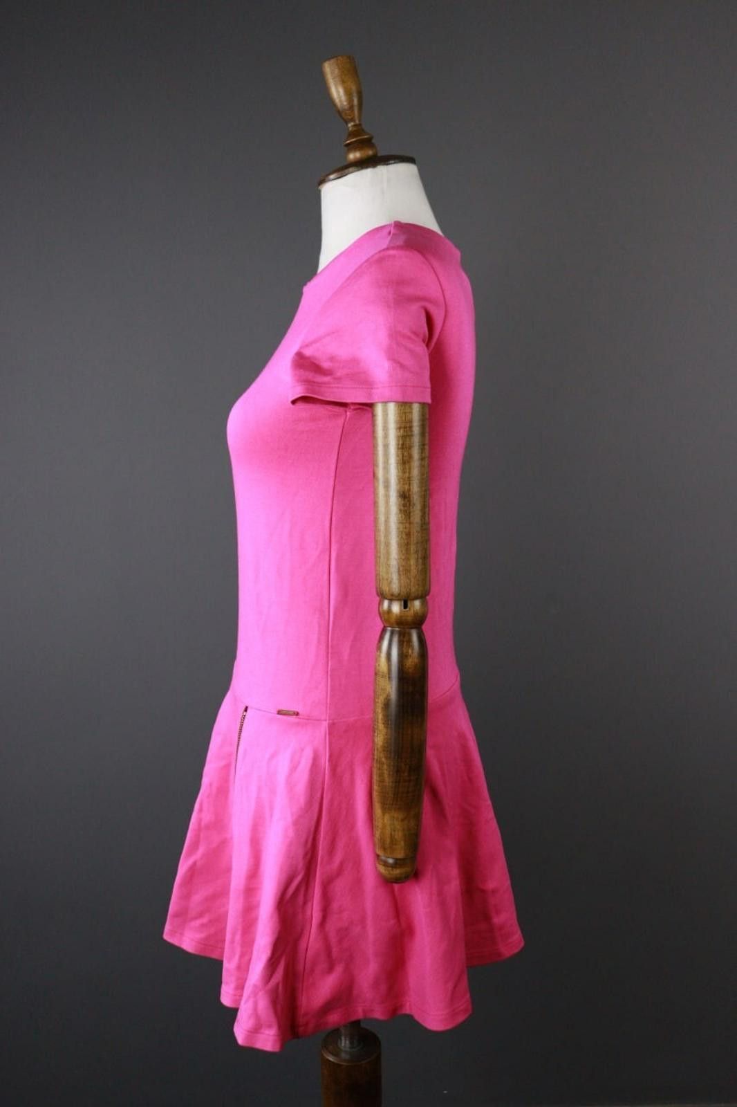 Designer Junior Gaultier Pink Crew Neck Flared Hem Dress Size 12A Size M / US 6-8 / IT 42-44 - 4 Thumbnail
