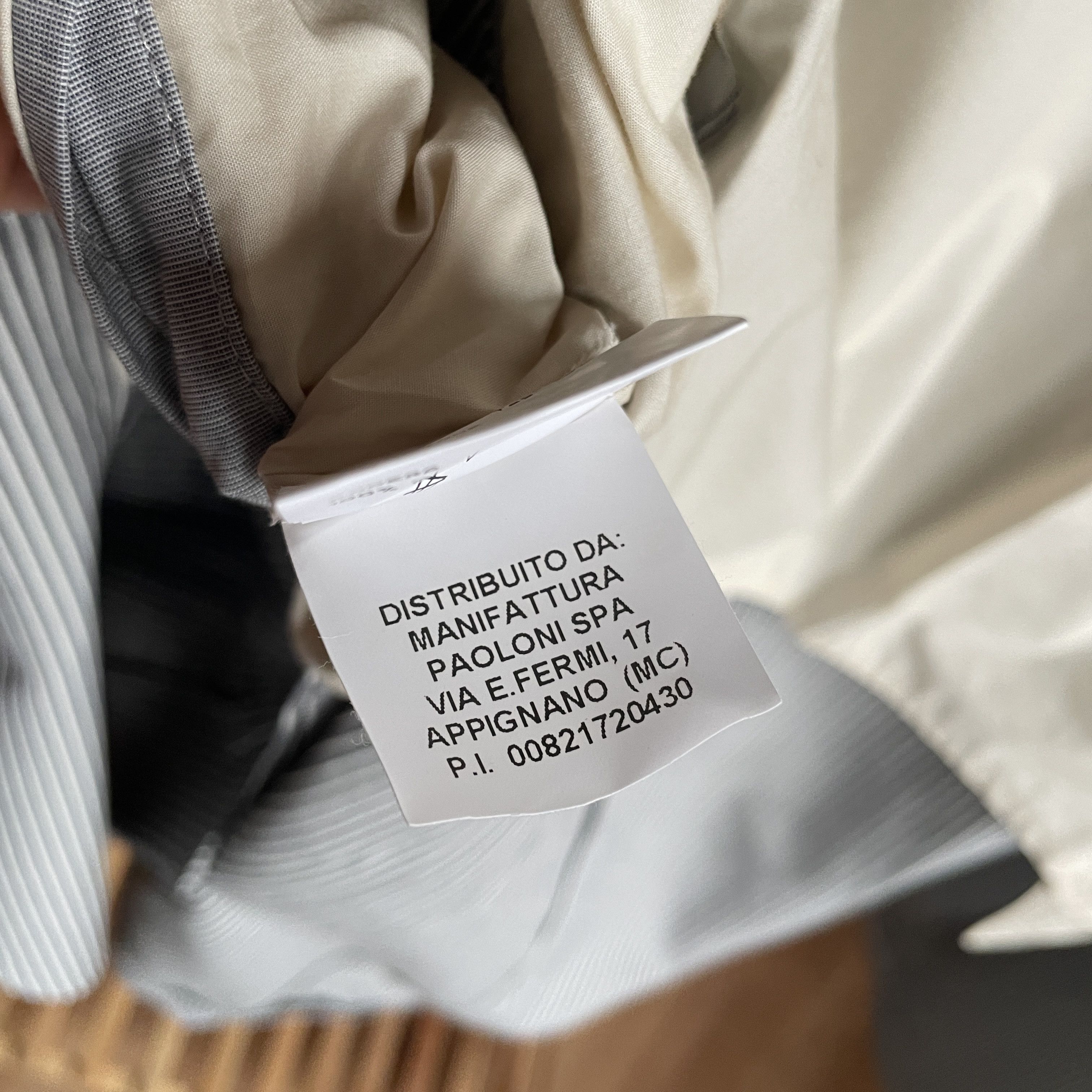 Paoloni Paoloni Cotton/Linen Half Lined Striped Gray Blazer Size 40R - 8 Thumbnail